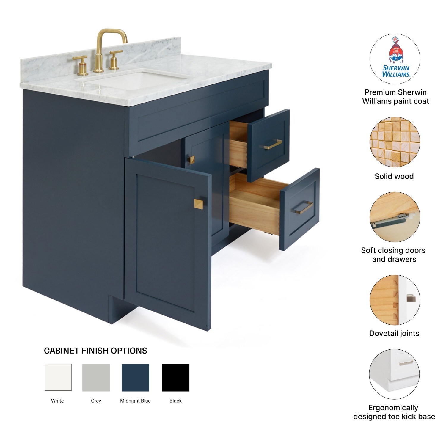 ARIEL F043SLCW2RVOMNB Bath-Vanity-Combo - View #5