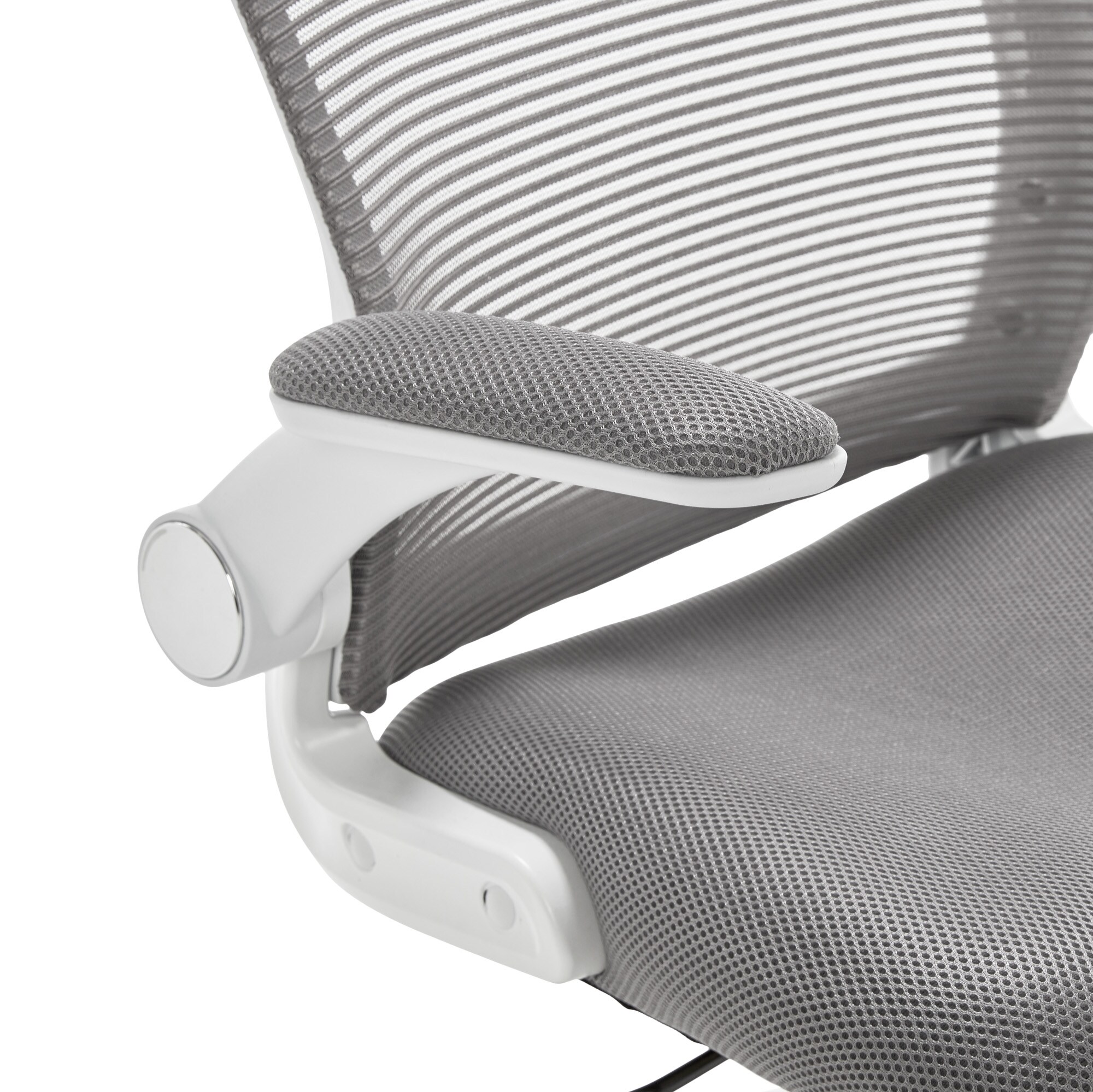 Modern Gray Mesh Ergonomic Office Chair with Adjustable Arms