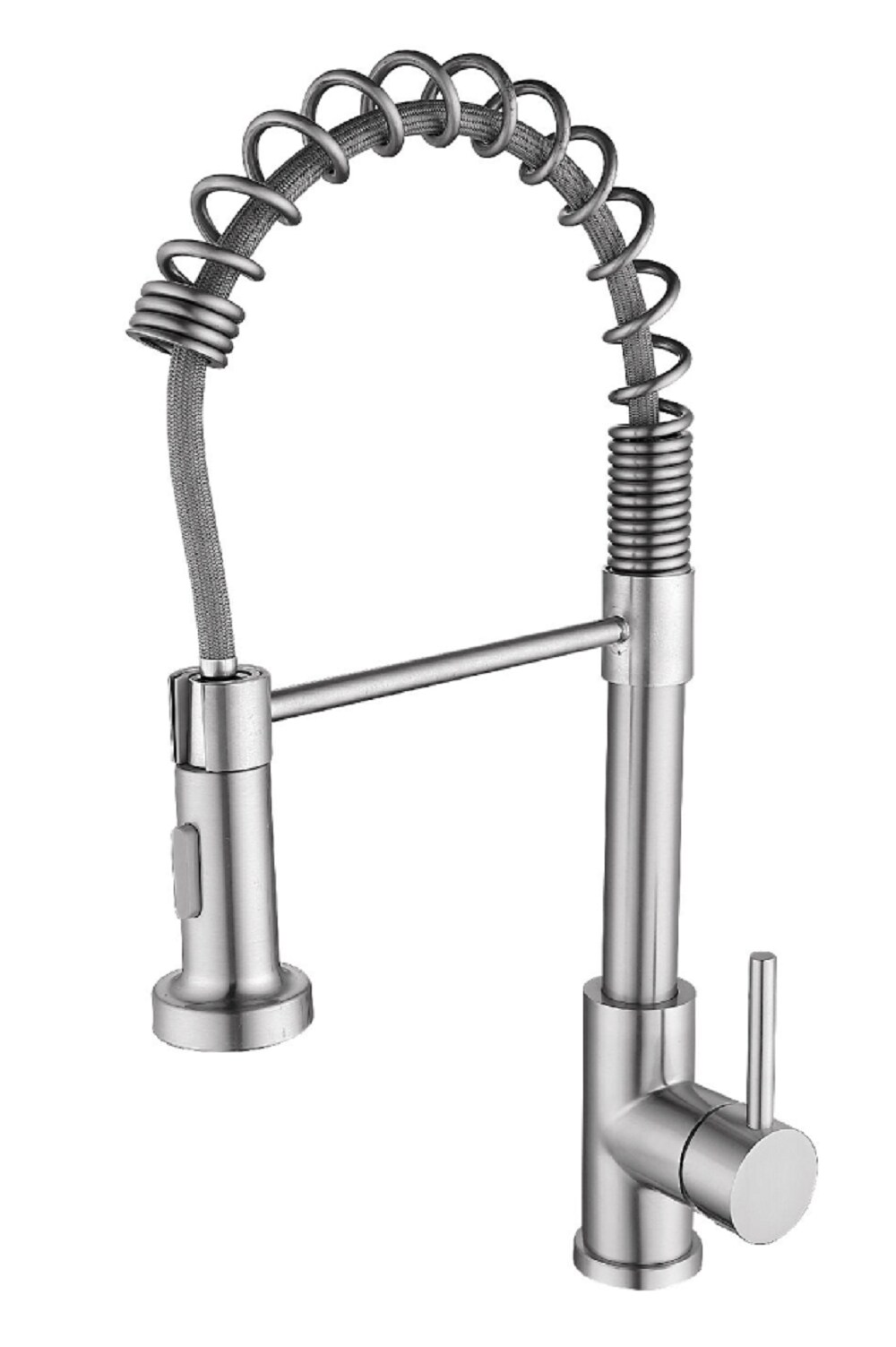 Damerin KT-ZF-18 Chrome Single Handle Deck-mount Pull-down Kitchen Faucet ( Side Sprayer Included )