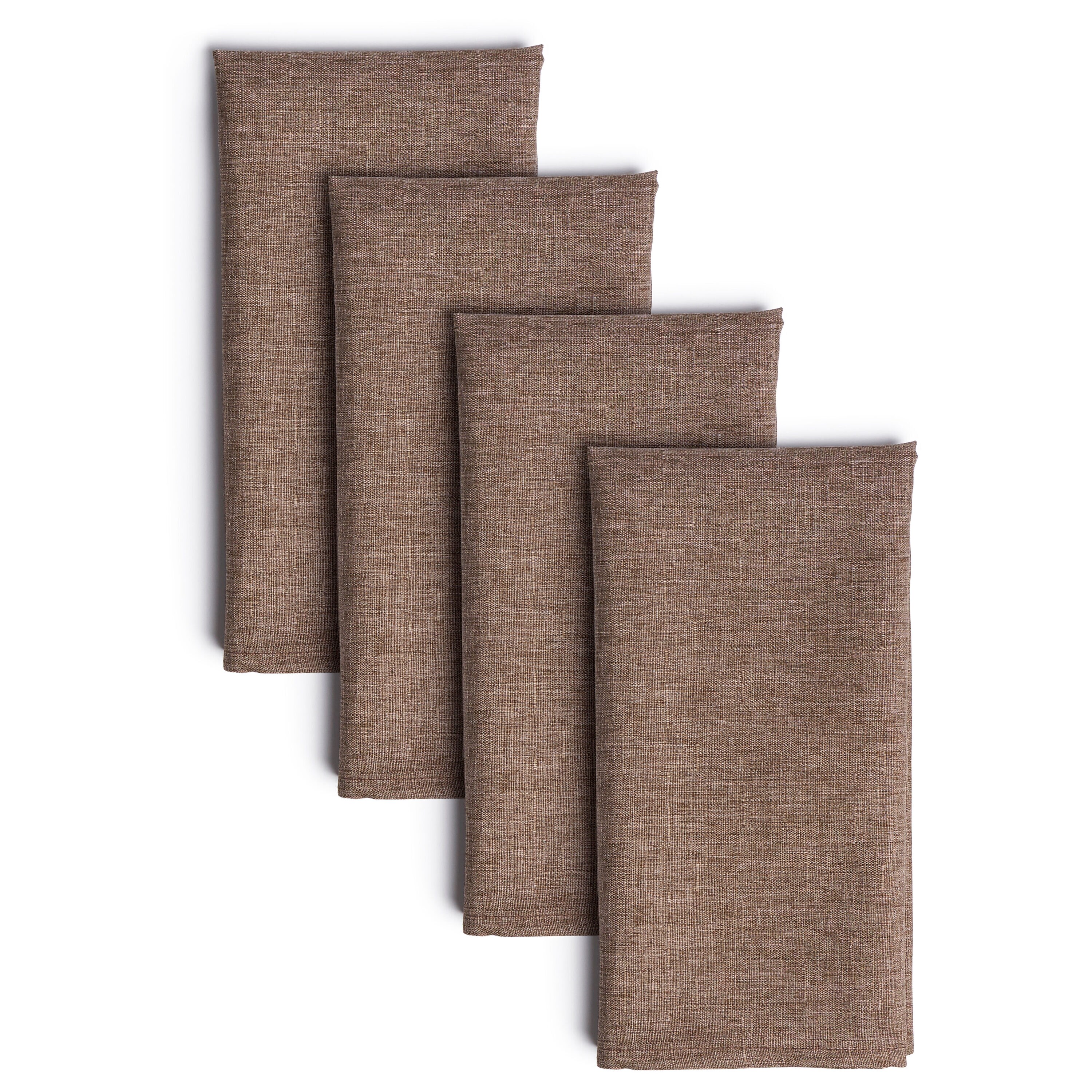 Town & Country Living 4-Pack Mocha Brown Polyester Square Napkin(s) at ...