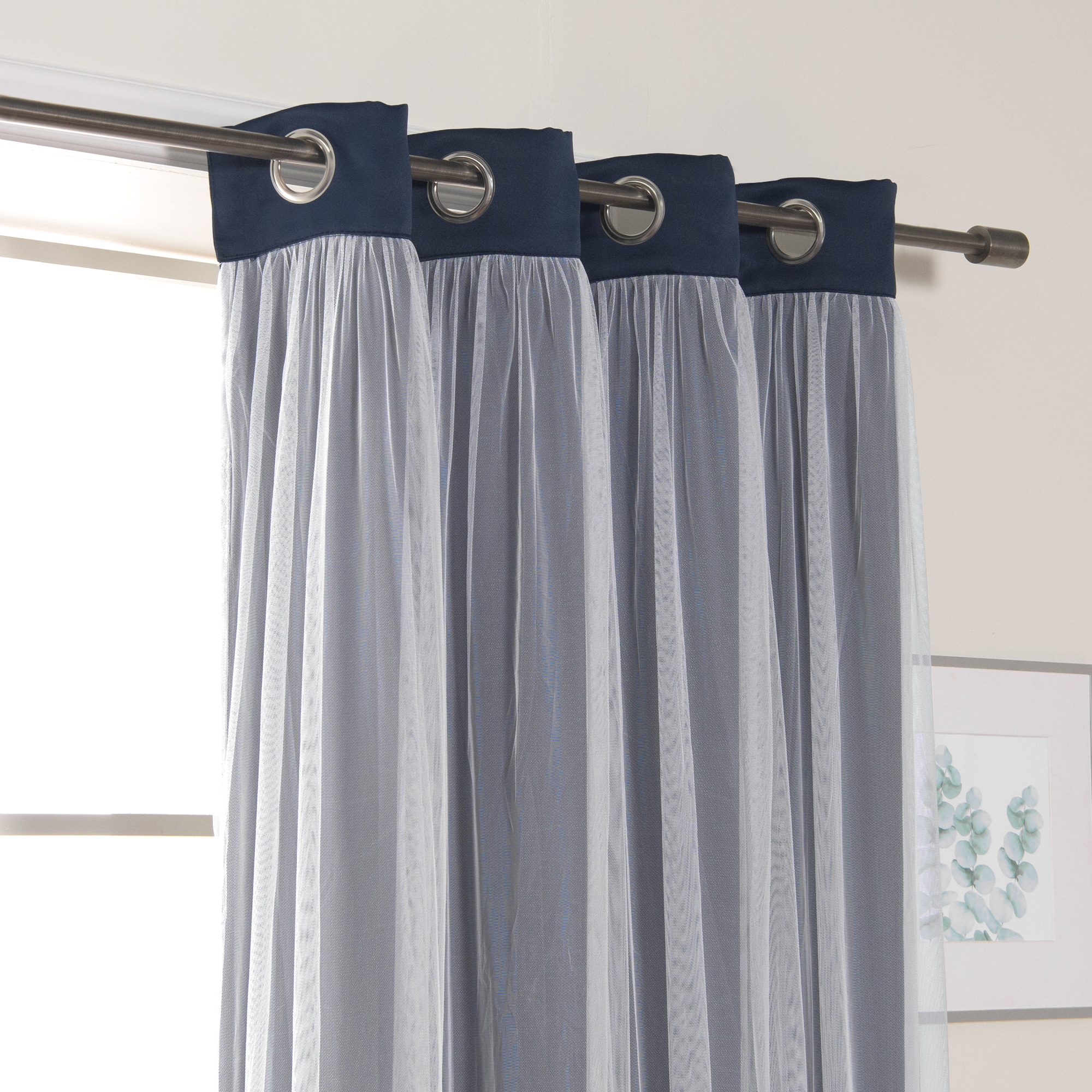 Best Home Fashion GR-MARRYME-84-NAVY curtains - View #3