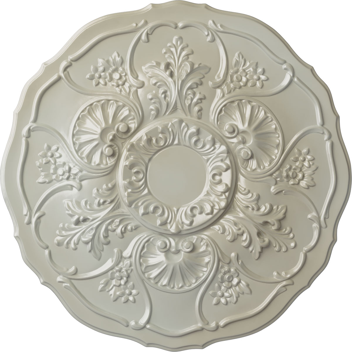 Ekena Millwork CM22CNFBS Cornelia 22.5-in W x 22.5-in L Painted Flash Blue Polyurethane Whole Ceiling Medallion