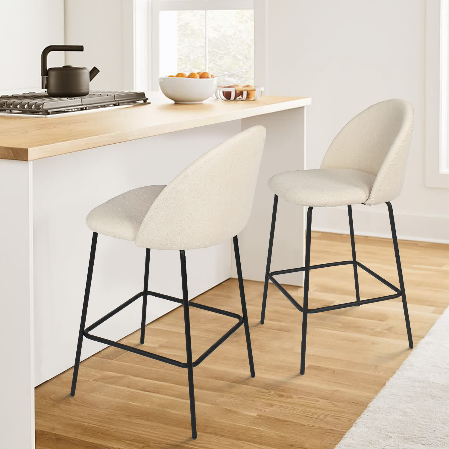 Maison Boucle NANO-BAR-BEIGE stools - View #2