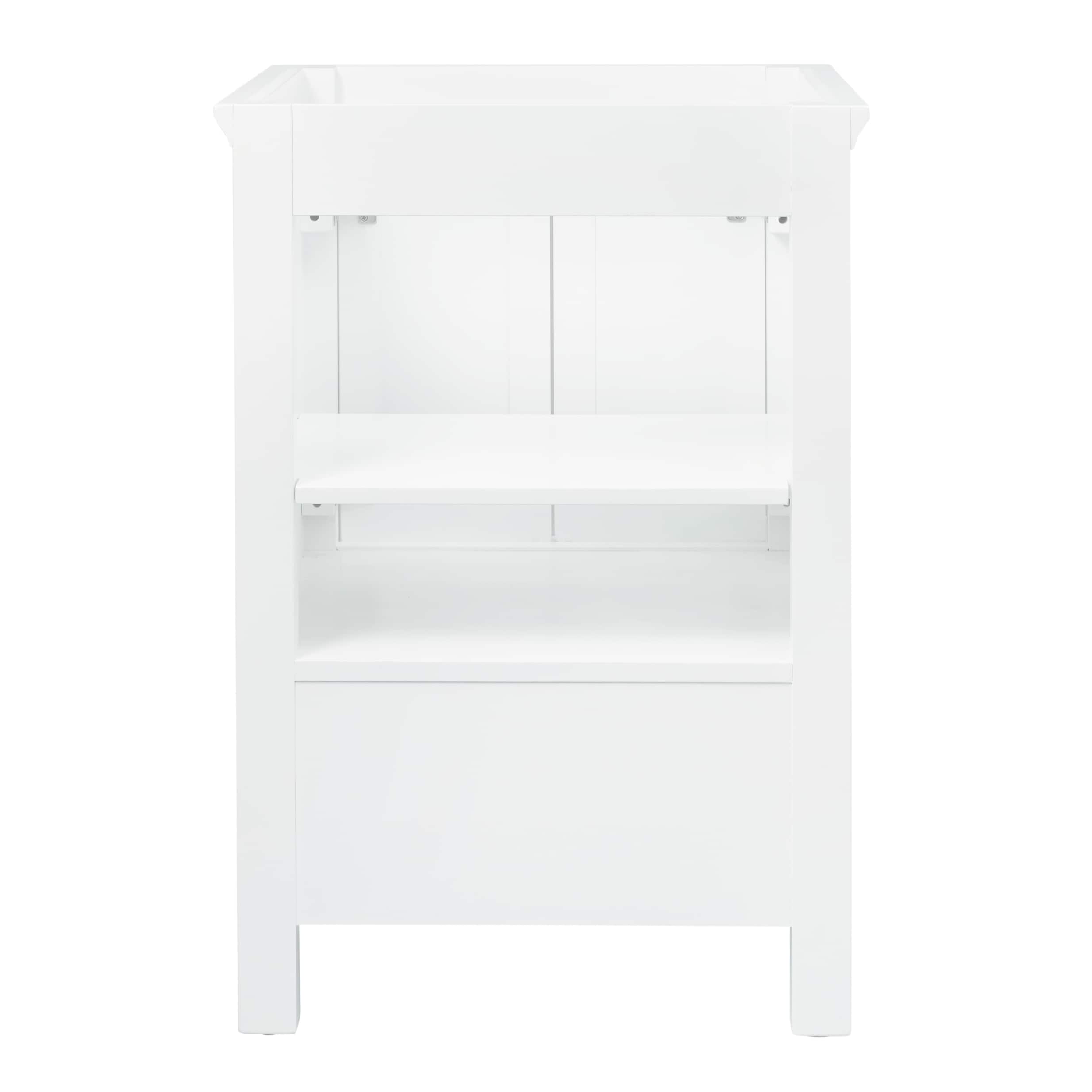Brantley 24 Inch White Painted Bathroom Vanity with Chrome Hardware