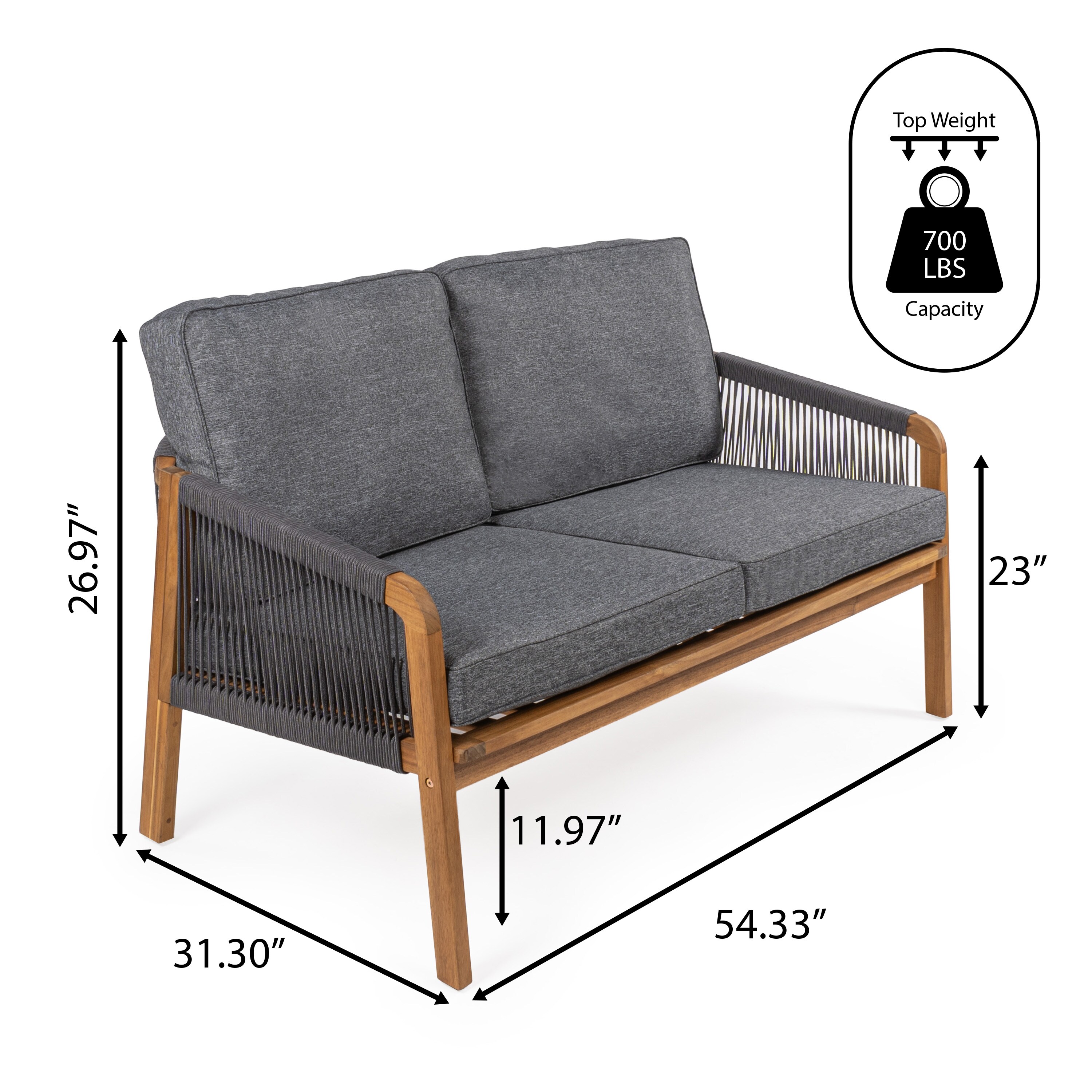 JONATHAN  Y SFB1001C Patio-Sofas-Daybeds - View #8