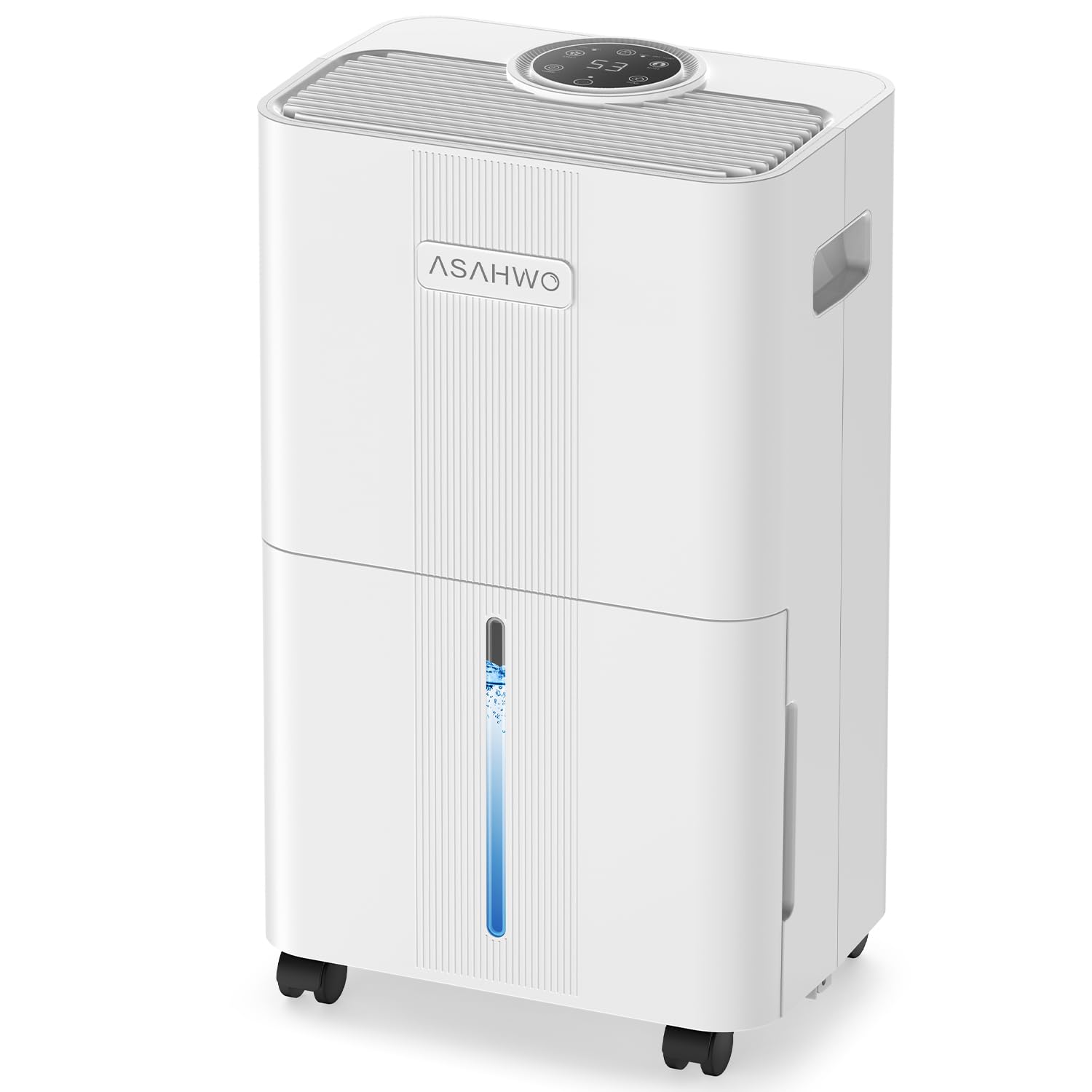 WOCK 21 Pint Dehumidifier for Homes Up to 1600 sq.ft. with Drain Hose Smart Humidity Control Moisture Removal and 3 Operating Modes for Basements RVs Bathrooms and Bedrooms