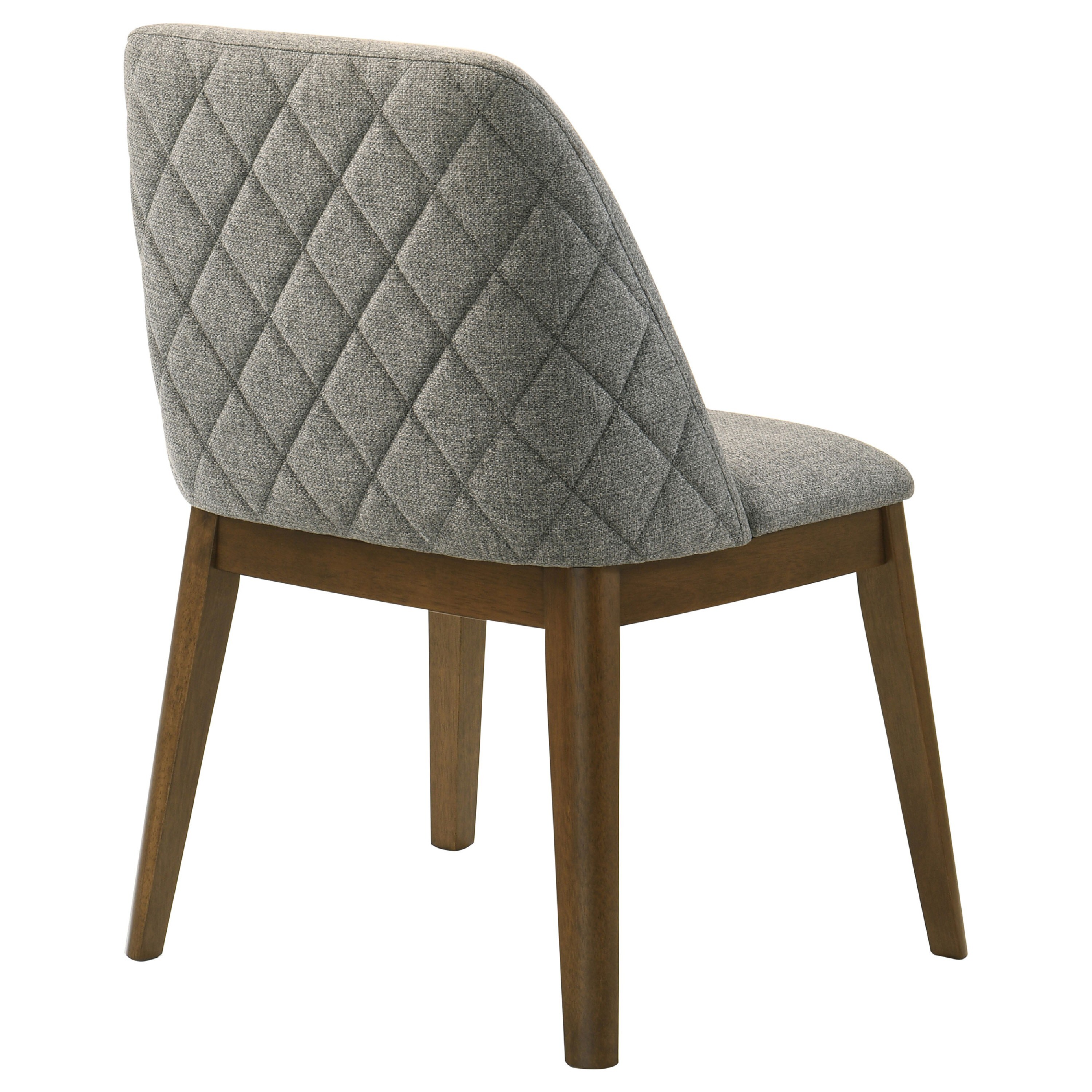 Benzara Freda Dining Chair - Set of 2 - Gray Diamond Quilted Fabric ...