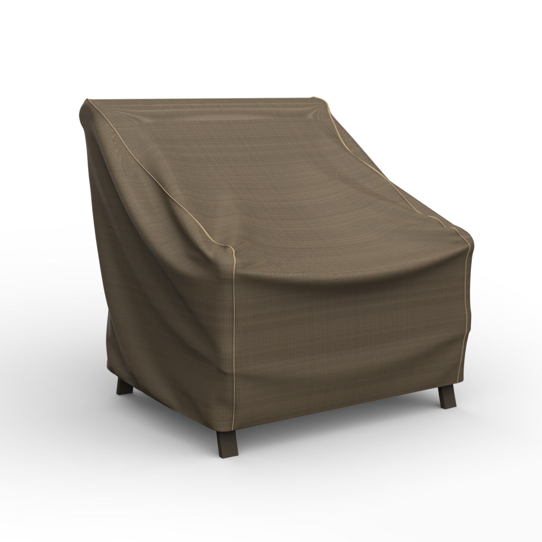 Budge P1W02BTNW3 StormBlock#8482 Hillside Black-Tan Polyester Patio Furniture Cover For Conversation chair