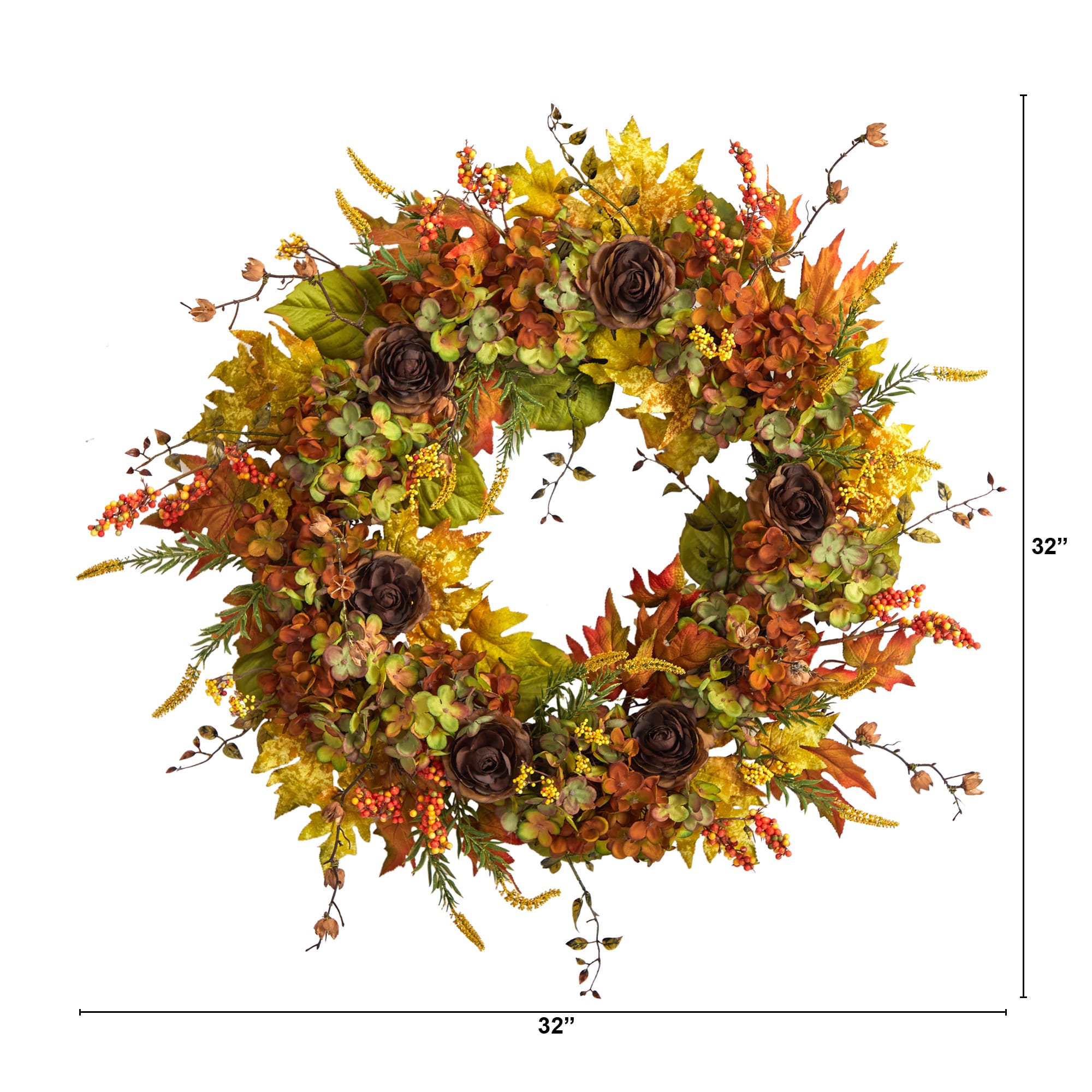 Nearly Natural W1239 Artificial-Thanksgiving-Wreaths - View #3
