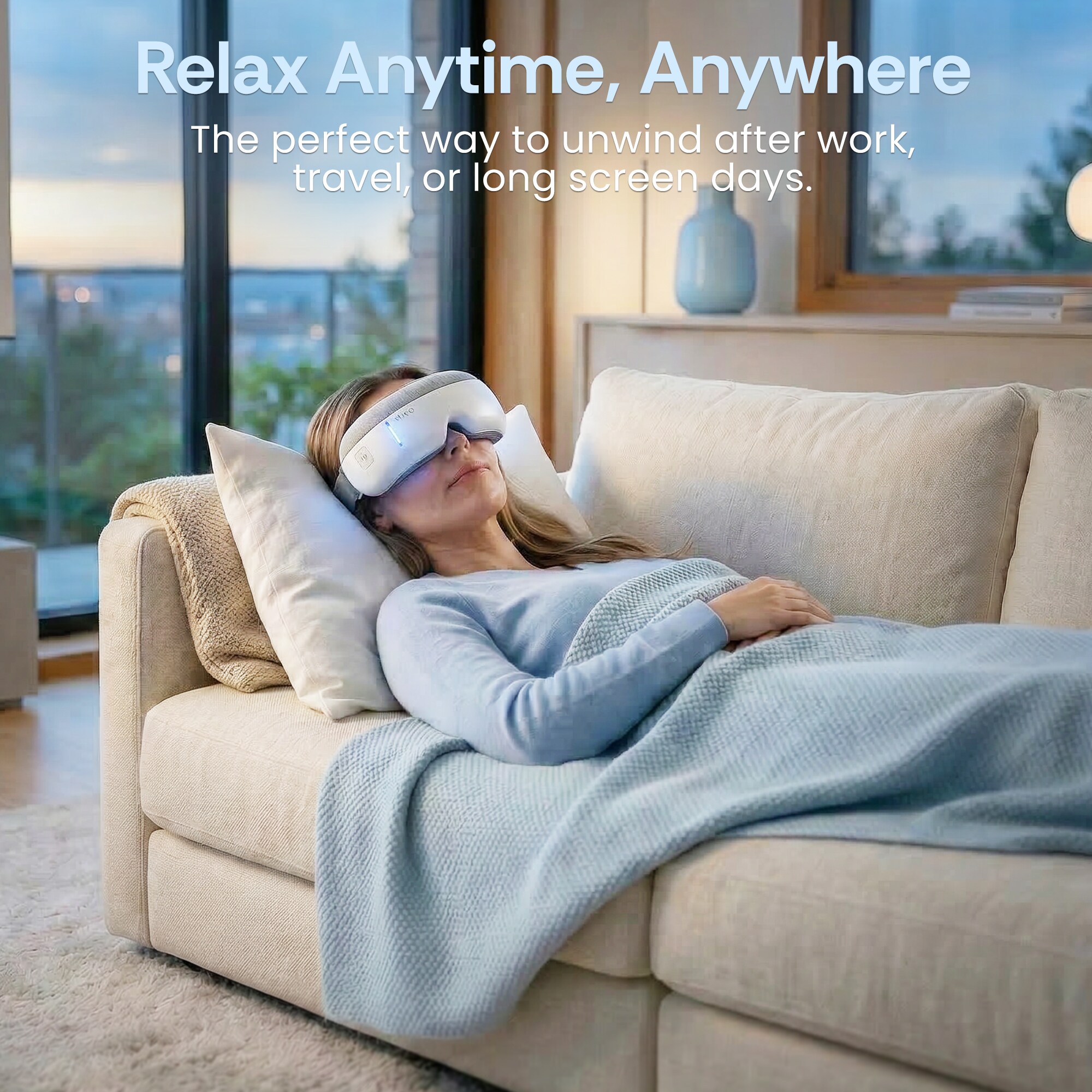 Miko Gaze Eye Massager with Heat Bluetooth Speaker 4 Massage Modes