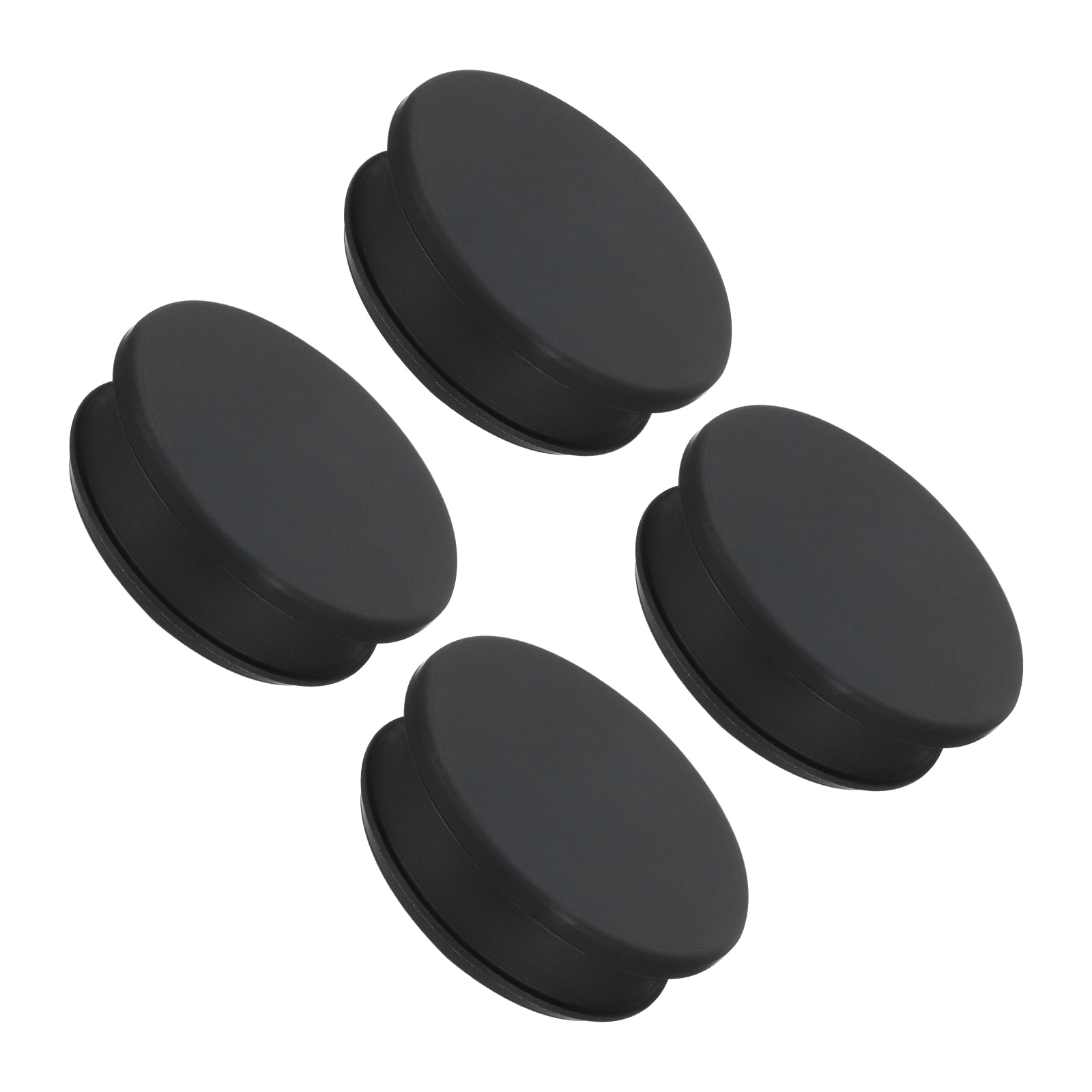 Unique Bargains Silicone Snap in Locking Hole Plugs Rubber Panel Seal Cover Flush Type Panel Round for Kitchen Rubber Bulkheads Waterproof Sealing Plugs 50.6mm/1.99 Inch Mount Dia Black 4pcs