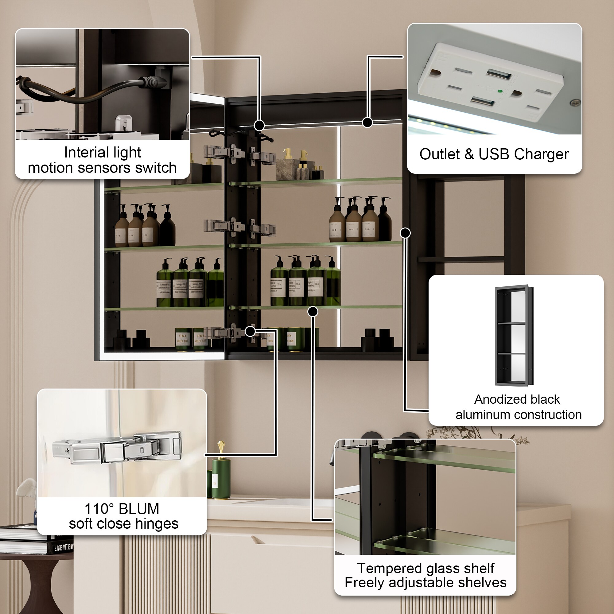 Forclover HE-MG3772 Bathroom-Medicine-Cabinets - View #7