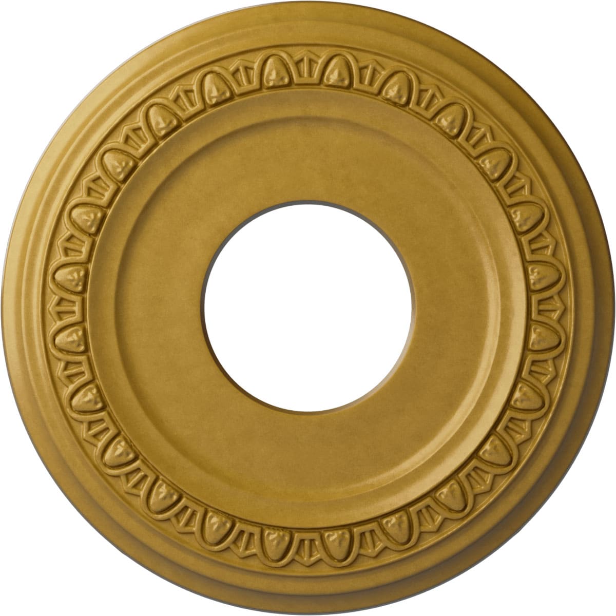 Ekena Millwork CM12JAIGS Jackson 12.25-in W x 12.25-in L Painted Iridescent Gold Polyurethane Whole Ceiling Medallion