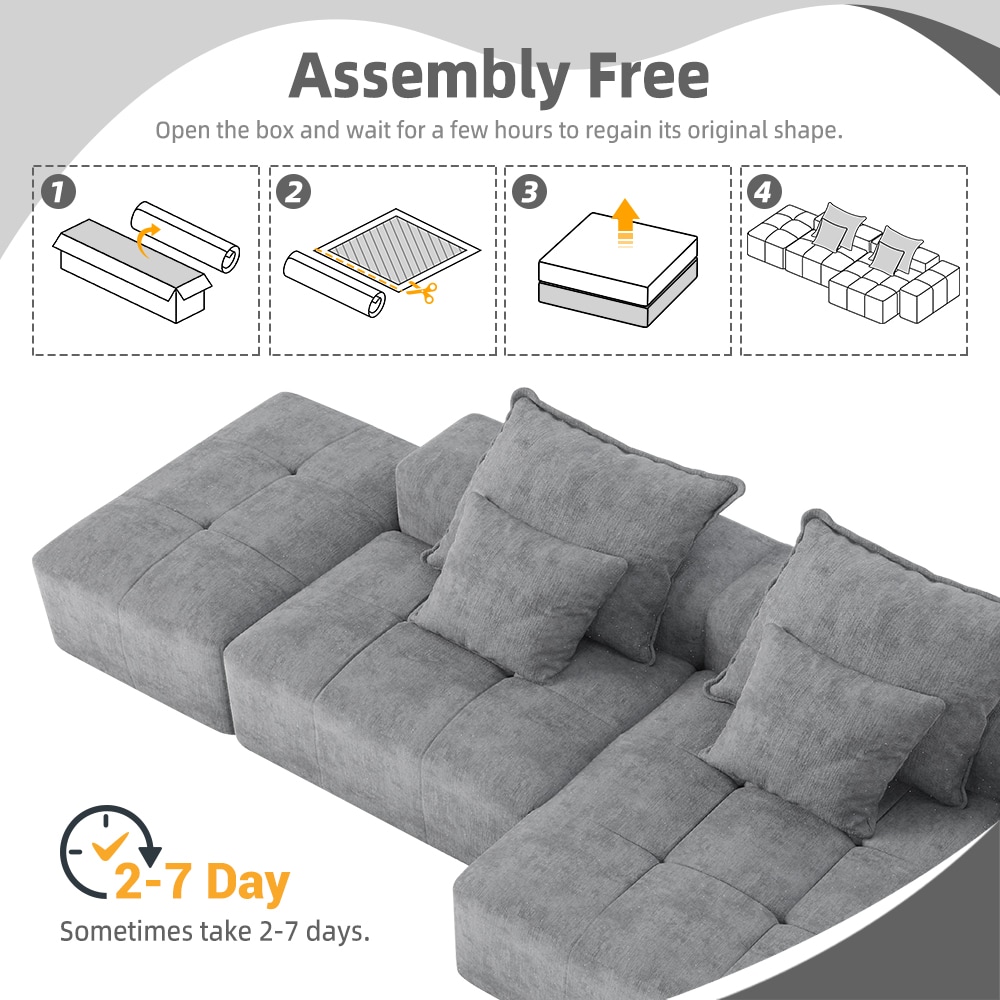 Homy Casa HJCSQJ-GY Sofas-Loveseats - View #8