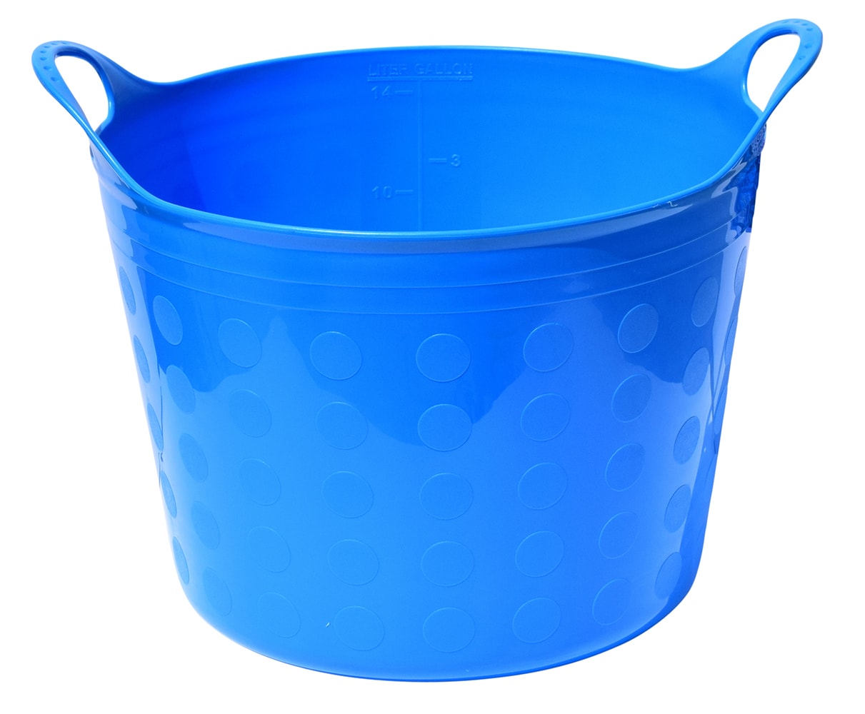 Tuff Stuff Products F12-SBL Flex Tubs ( 19.00-in W x 15.5-in H x 19.00-in D ) Sky Blue whit dot patterns Polyethylene Stackable Tub