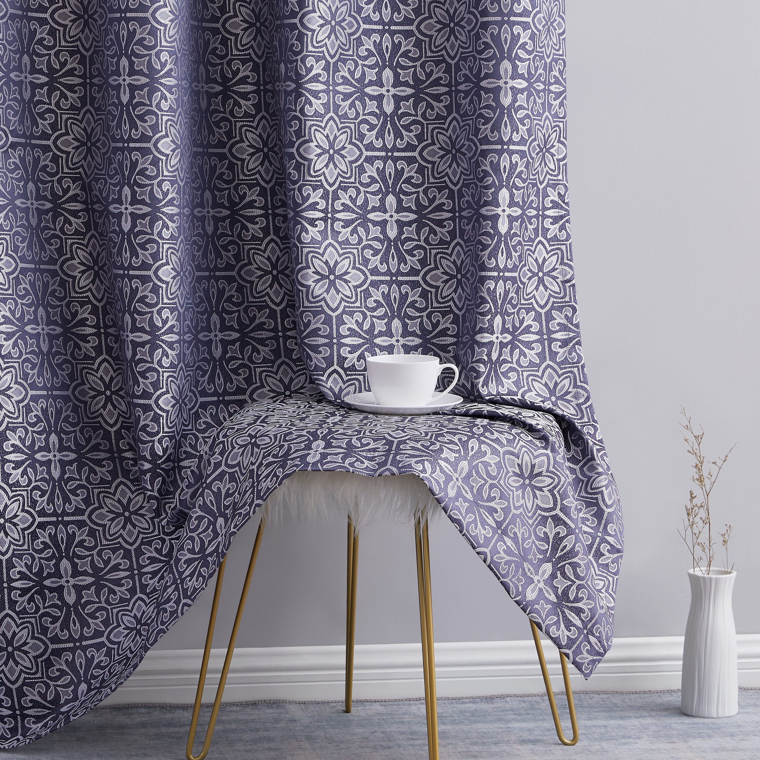 HLC.me MIA-BLKT-NVY96 curtains - View #6