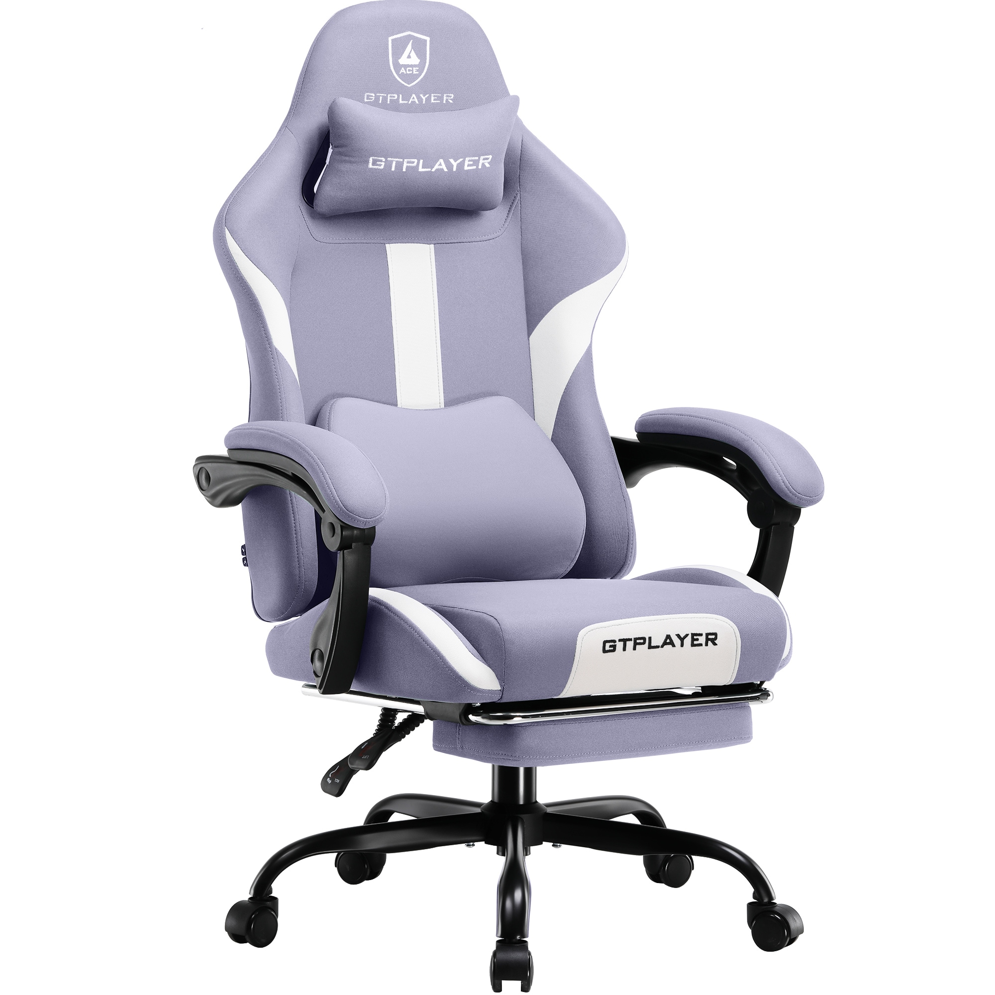 GTPLAYER LOWE'S-GT905-PURPLE Purple Ergonomic High Back Gaming Chair Breathable Fabric Computer Chair