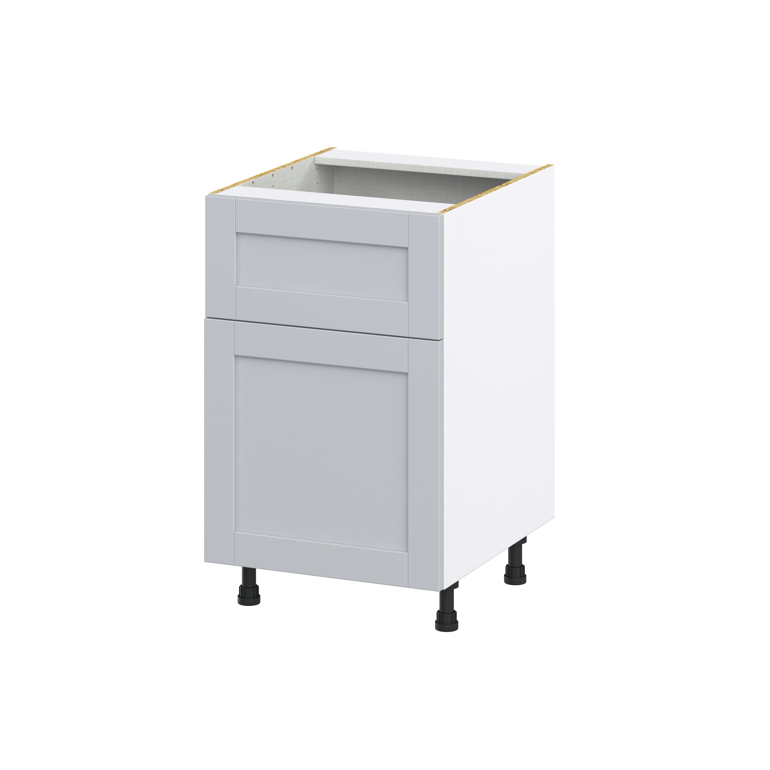 Hugo&Borg DSB21A(L/R)-CH Charlesberg 21-in W x 34.5-in H x 25-in D Light Gray Base Fully assembled Cabinet (Recessed Panel Shaker)