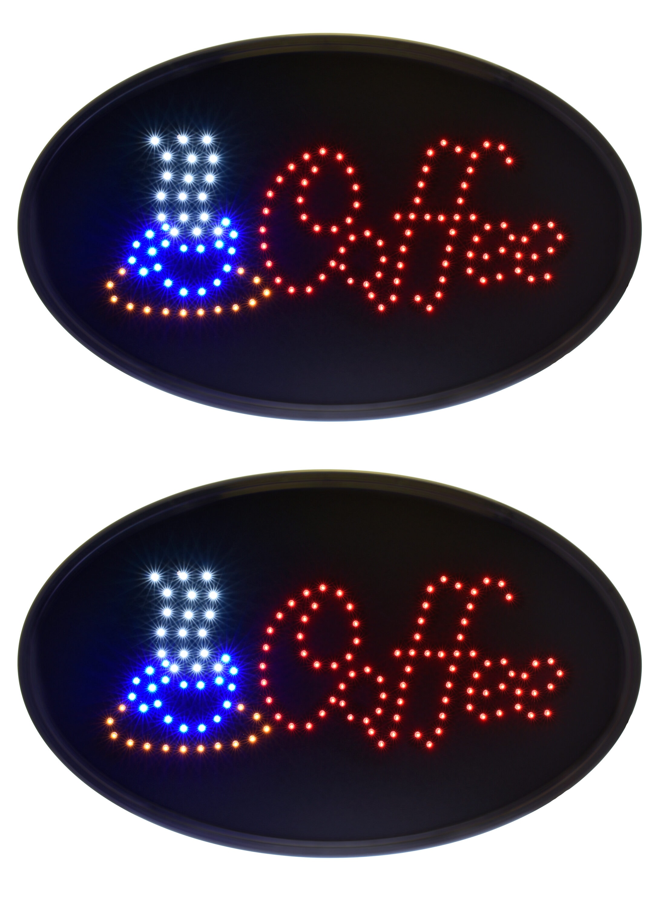 2-Pack Hanging Oval Coffee Lighted Sign Lighted Signs at Lowes.com