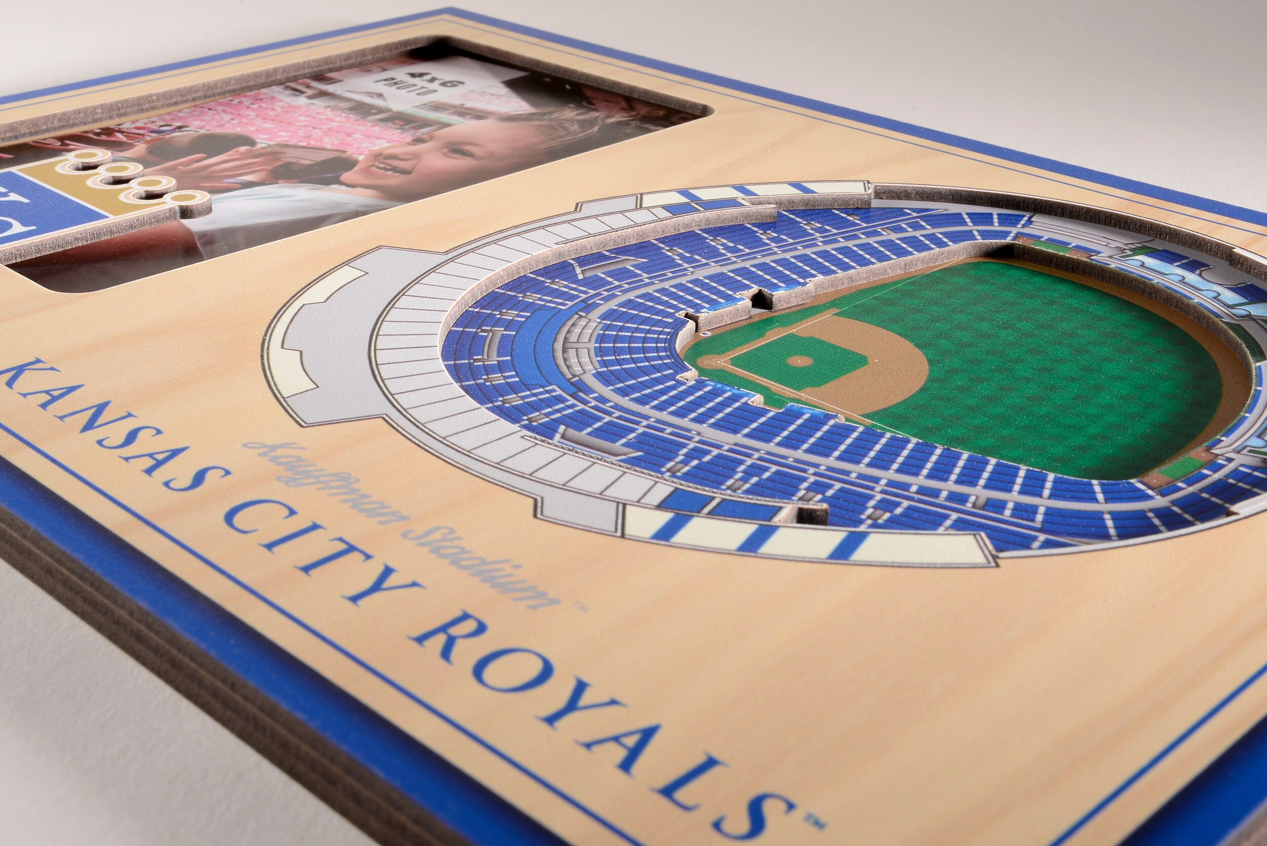 StadiumViews Kansas City Royals Team Colors Wood Picture Frame (8