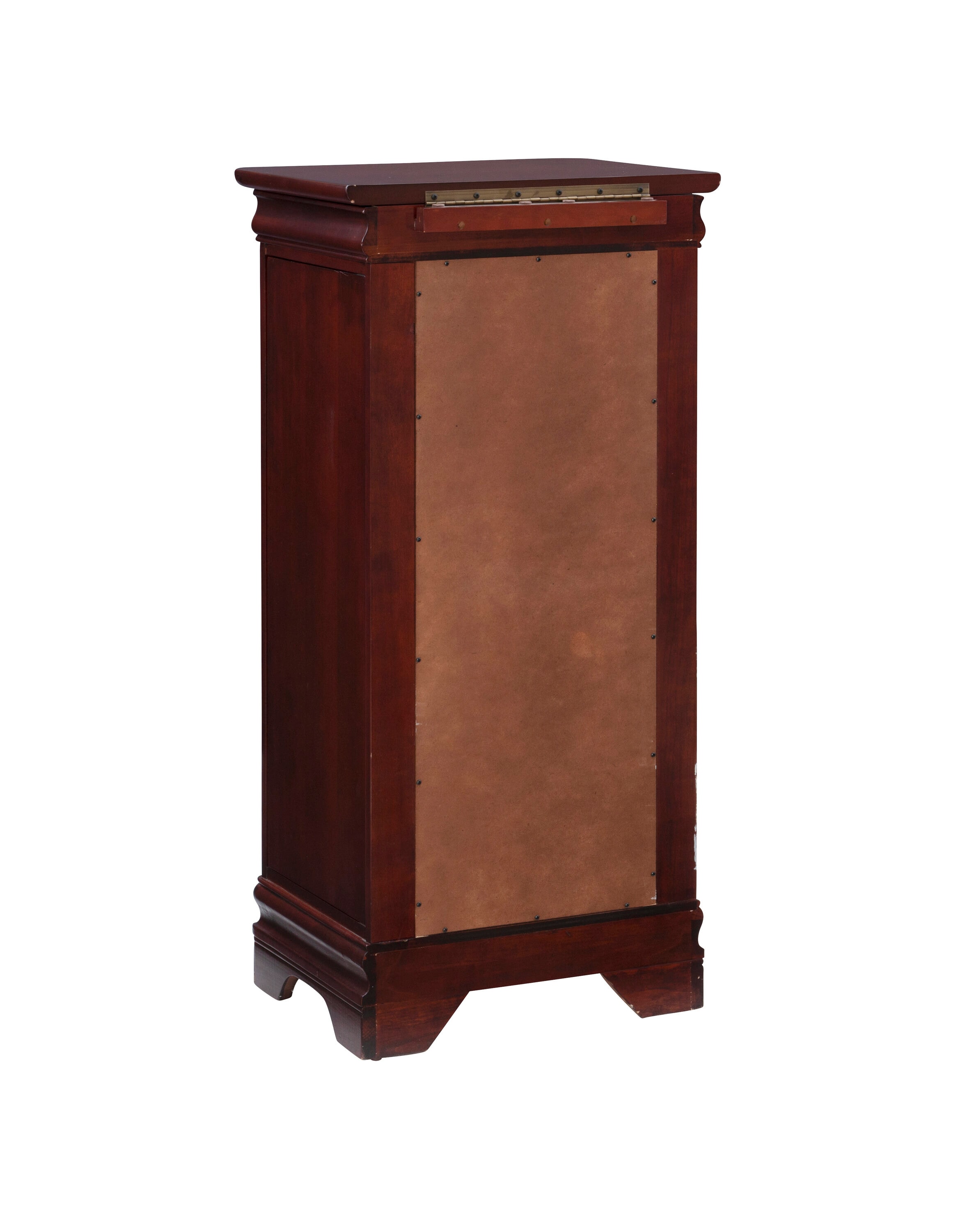 Powell Contemporary Cherry Finish Jewelry Armoire with 8 Powell Contemporary Cherry Finish Jewelry Armoire with 8