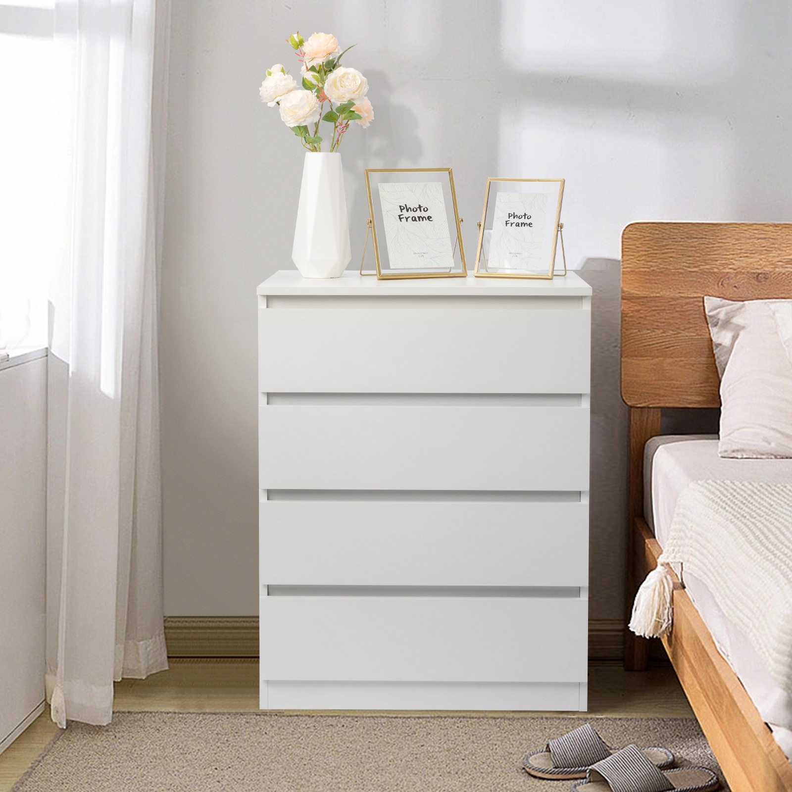 Winado LO1G52002243 White 4 -Drawer Standard dresser