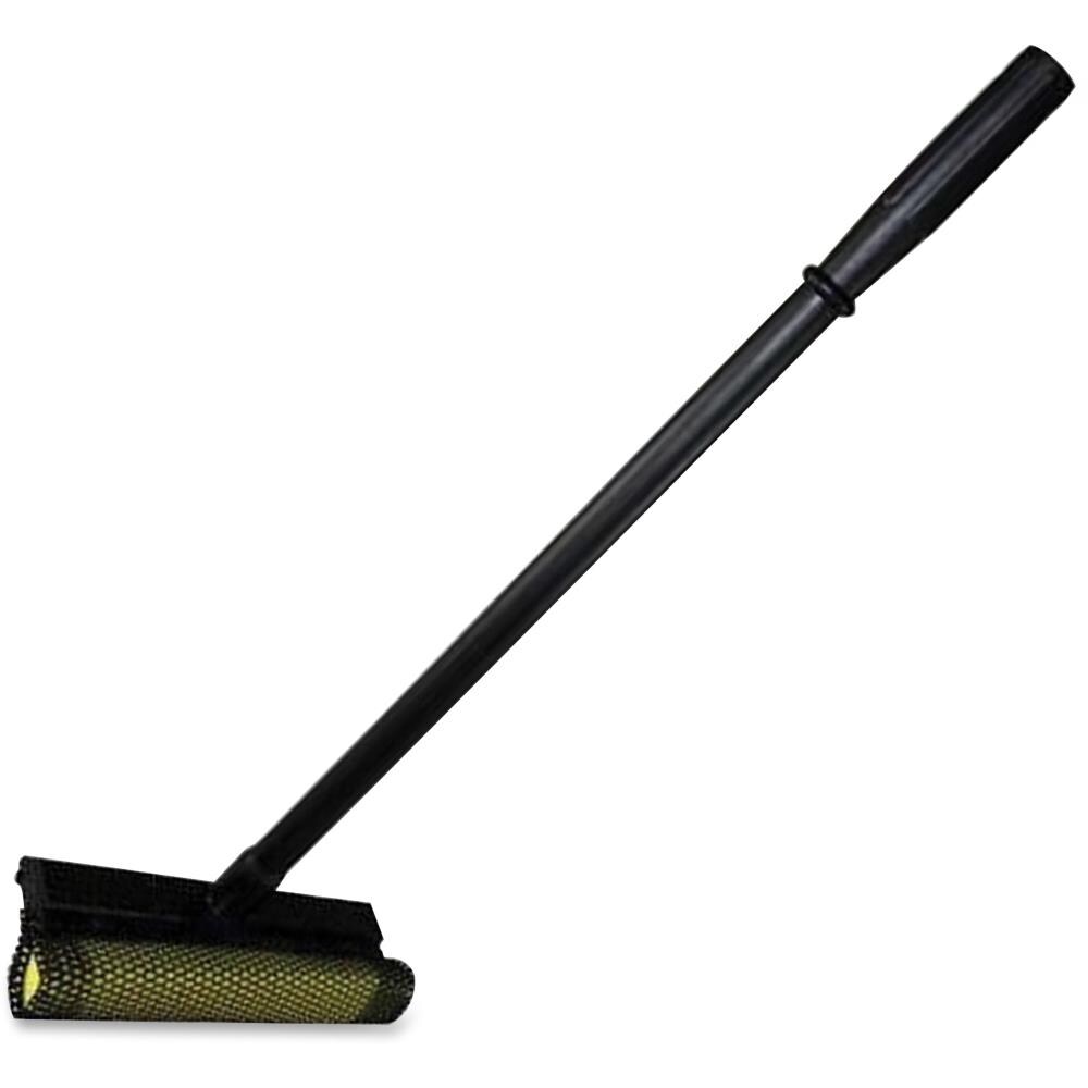 Shower Squeegee Window Cleaning Tool with Replacement Rubber 10 Inch Black