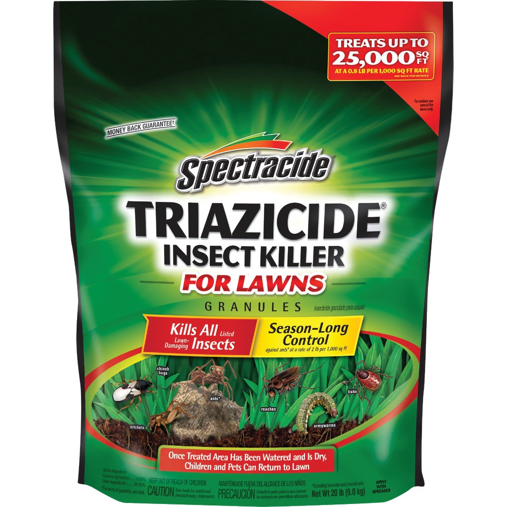 Spectracide - Triazicide Isect Killer Graules for Laws - 20 lb - Effective Pest Cotrol