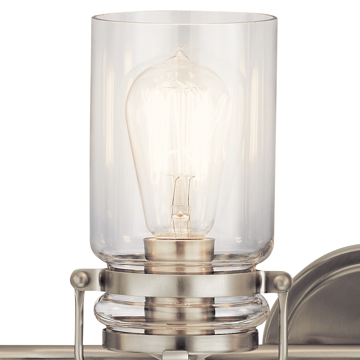 Kichler Brinley 32.25-in 4-Light Brushed Nickel Farmhouse Vanity Light - 2