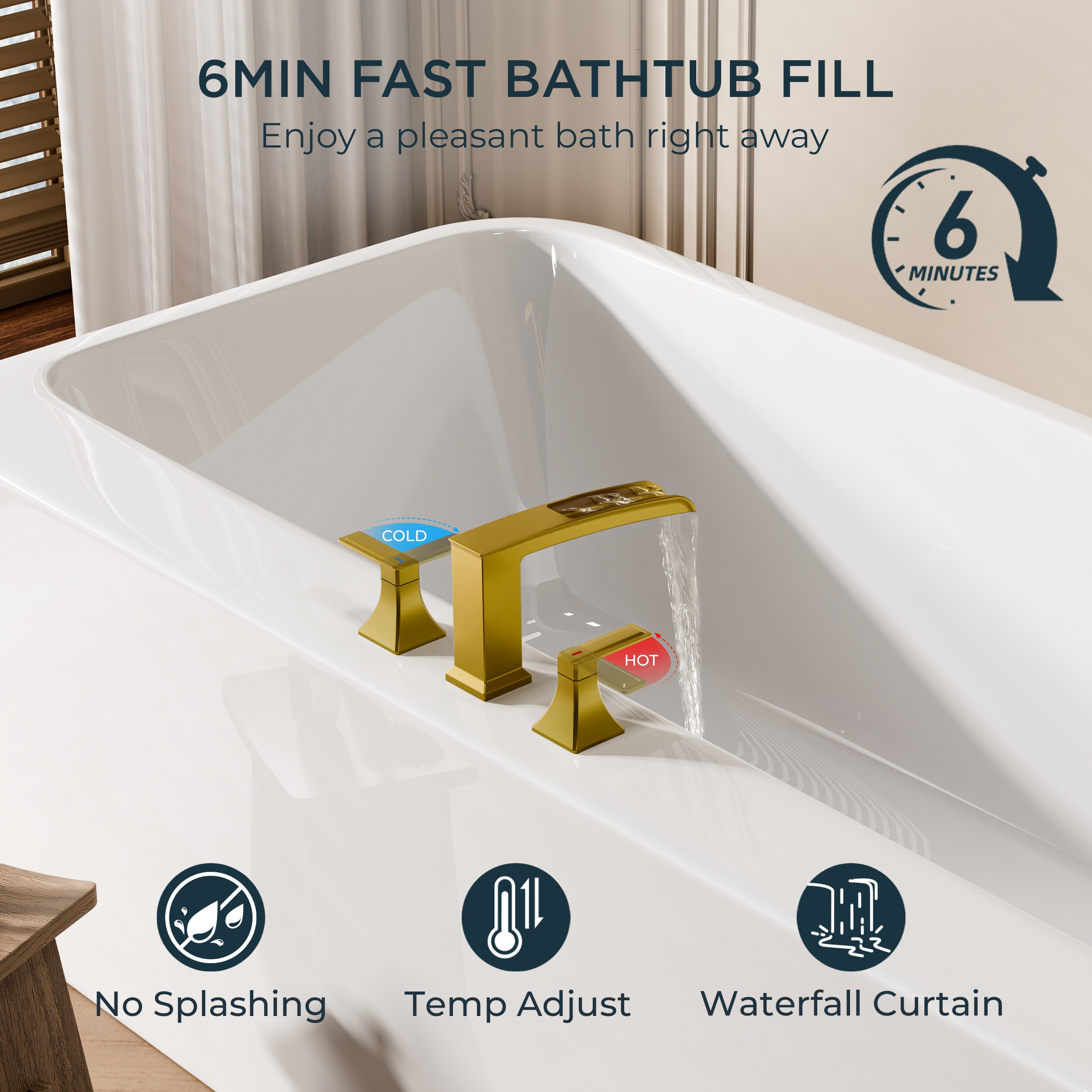 Forious Max WF-69122G Roman-Tub-Faucets - View #2