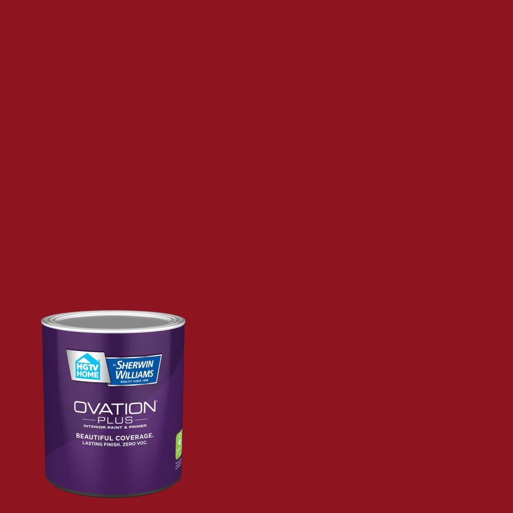 HGTV HOME by Sherwin-Williams 1011-3-2557203 Ovation Plus Eggshell Quite Red 1011-3 Latex Interior Paint Paint + Primer ( 1-quart )