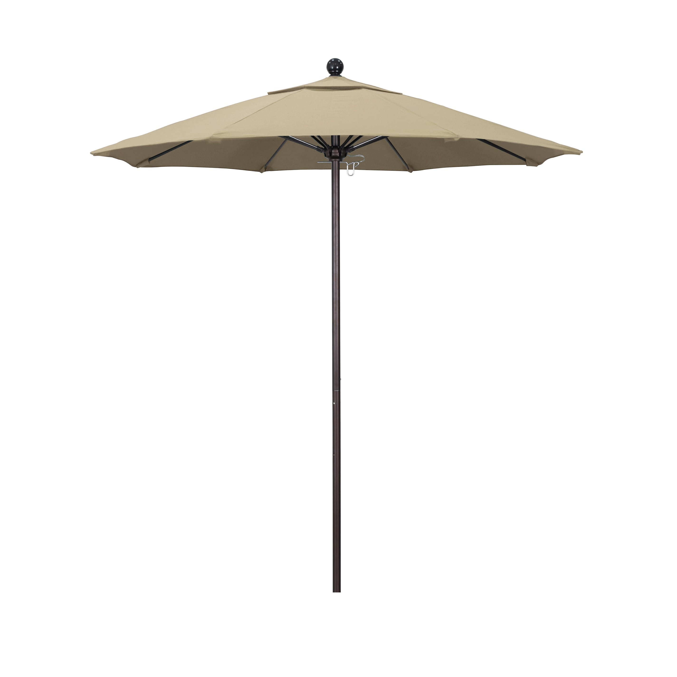 California Umbrella ALTO758117-5422 7.5-ft Aluminum Beige No-tilt Market Patio Umbrella