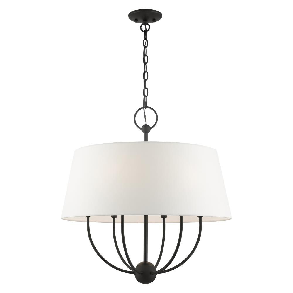 Livex Lighting 49846-04 Ridgecrest 6 -Light Matte Black Transitional For Use in Bathrooms, Bedrooms, Dining Rooms, Foyers, Kitchens, Living Rooms Chandelier