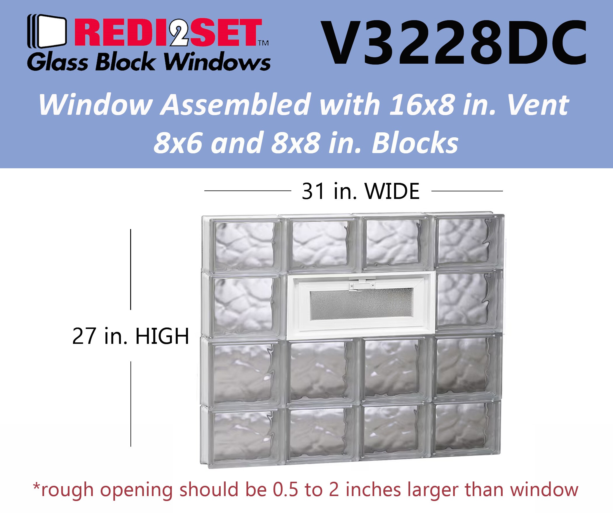 REDI2SET V3228DC Glass-Block-Windows - View #2