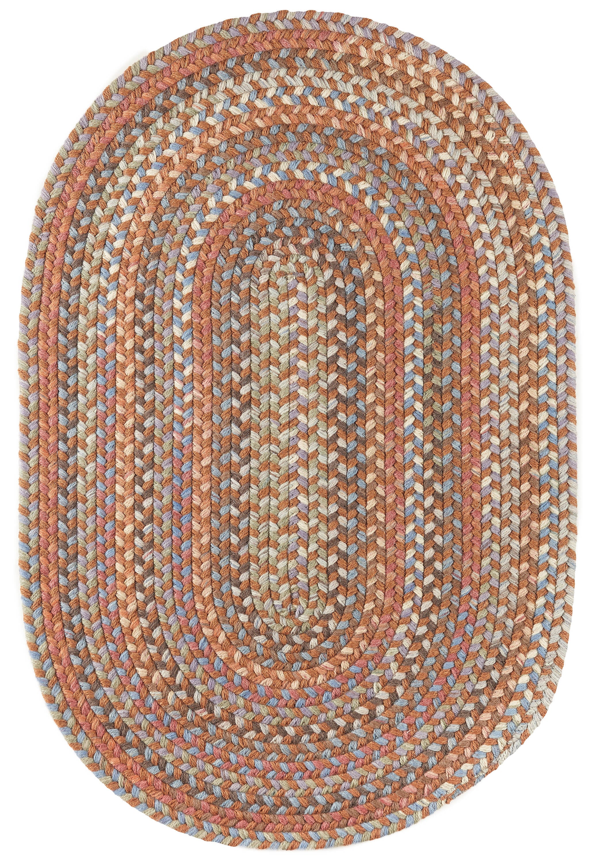 Rhody Rug BH77R024X036 2 x 3 (ft) Braided Wool Bombay Oval Indoor Geometric Area rug