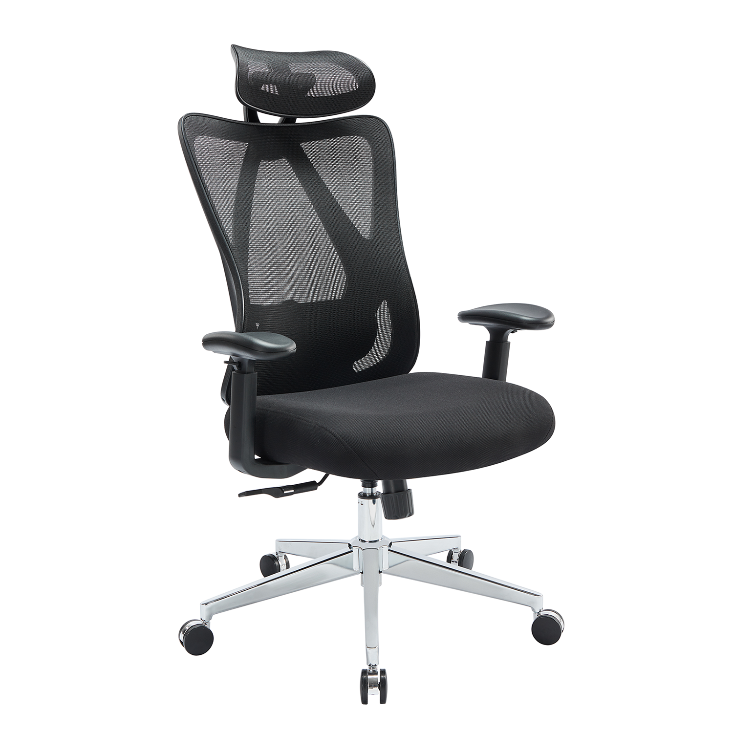 Sumyeg WF-HW60449BK-LA High Back Ergonomic Office Chair Adjustable Headrest Black Modern End Table Assembly Required
