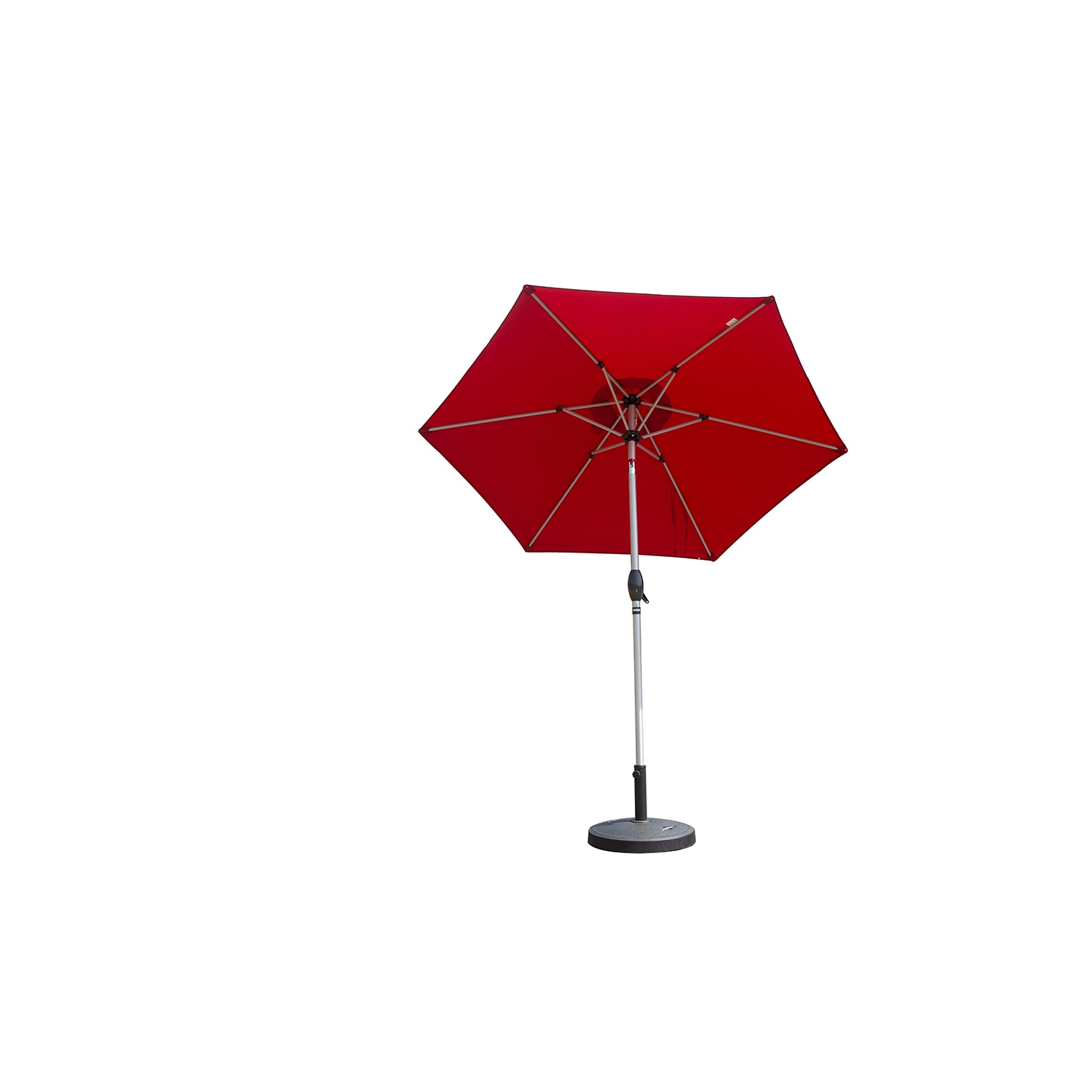 GZMR GM-W1850 7.5-ft Aluminum Red Push-button Tilt Market Patio Umbrella