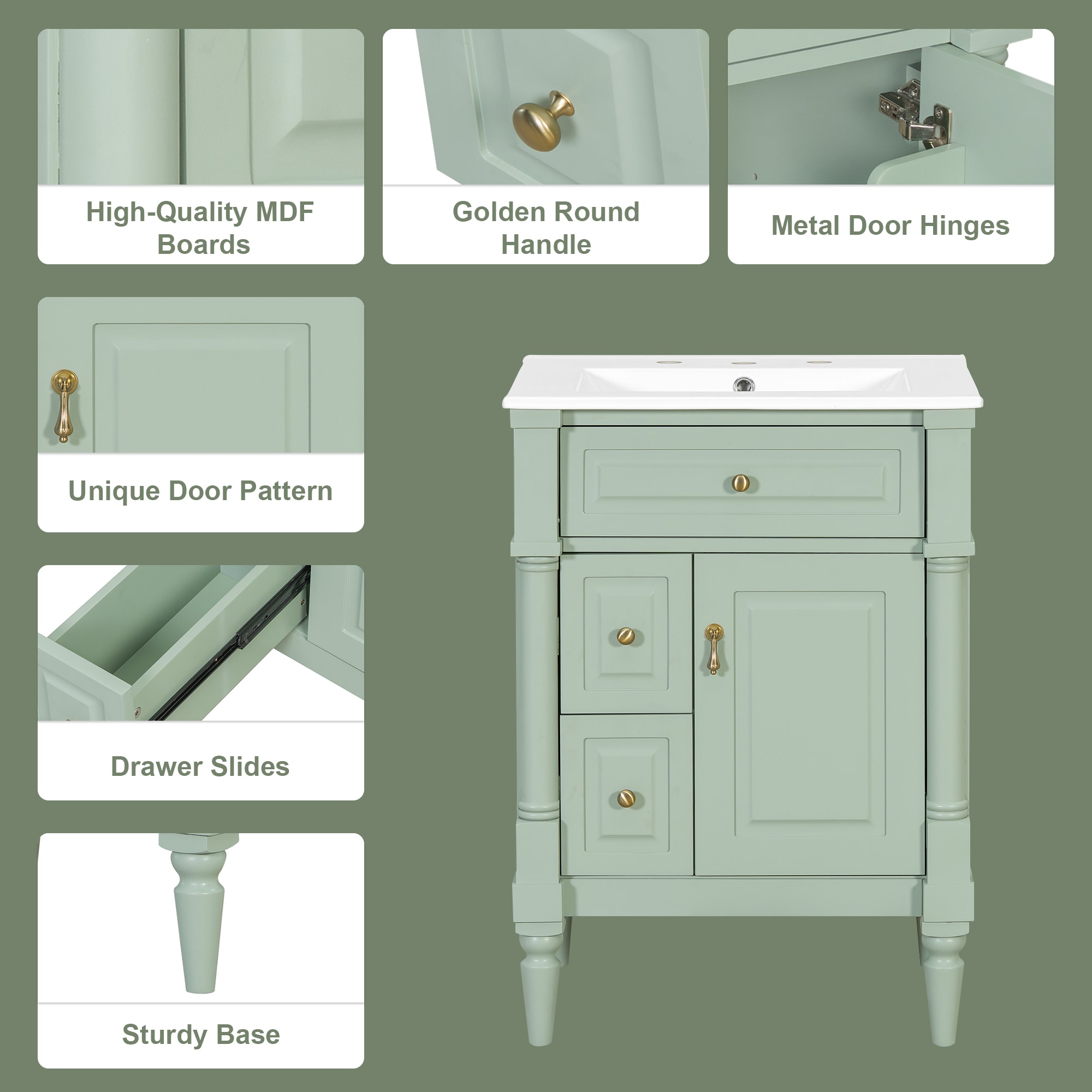 WELLFOR CBY-P356058F Bath-Vanity-Combo - View #5