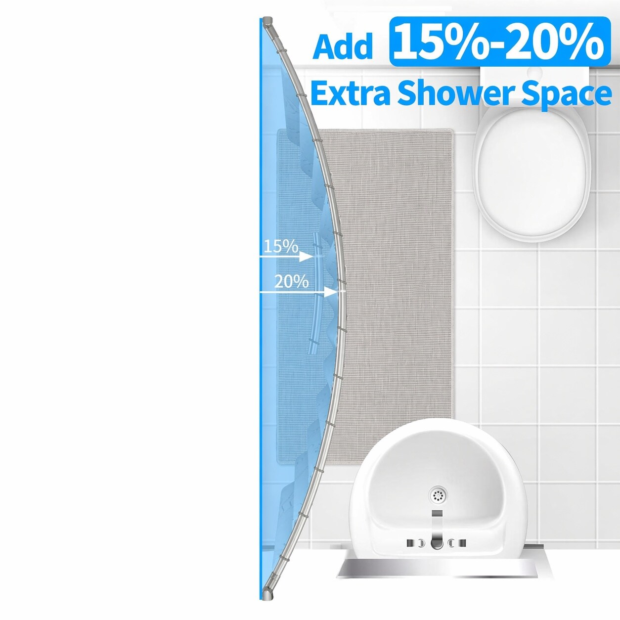 Aoibox LABK7VFJ Shower-Rods - View #3