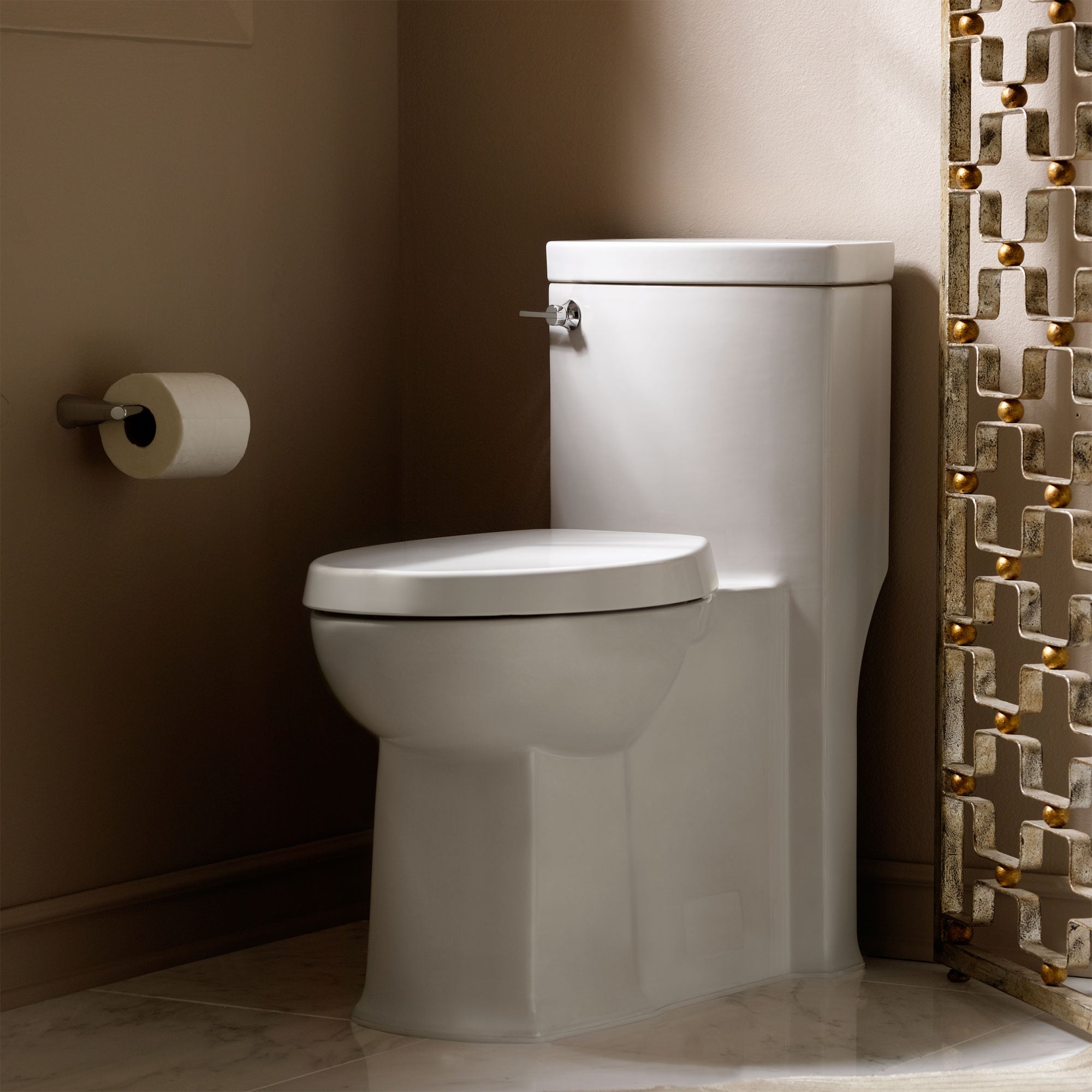 American Standard 2891128.020 Boulevard White Elongated Chair height Soft Close 1-piece Toilet 12-in Rough-In WaterSense 1.28 GPF