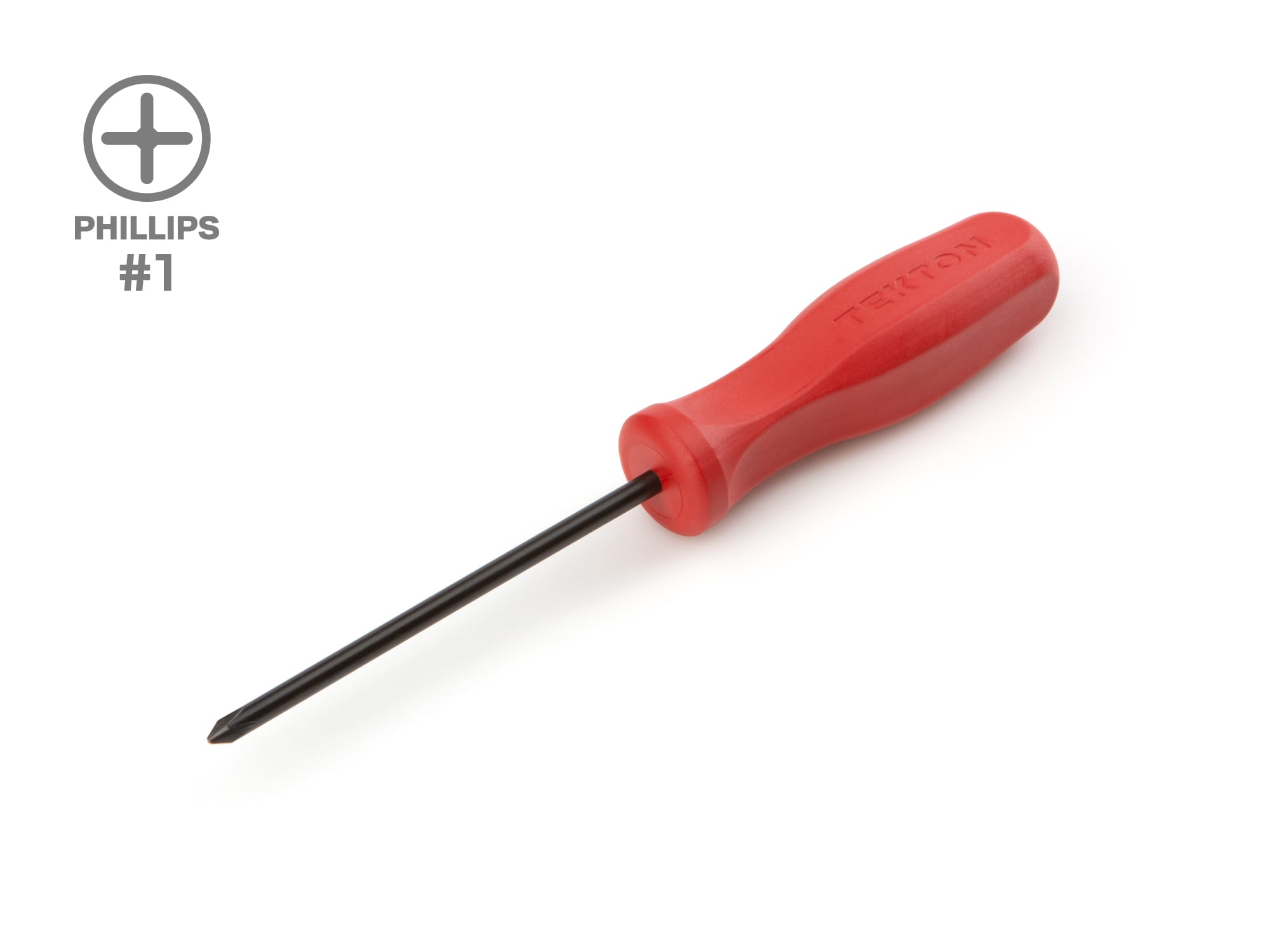 TEKTON DSP11001 #1 Hard Handle #1 4-in Phillips Screwdriver