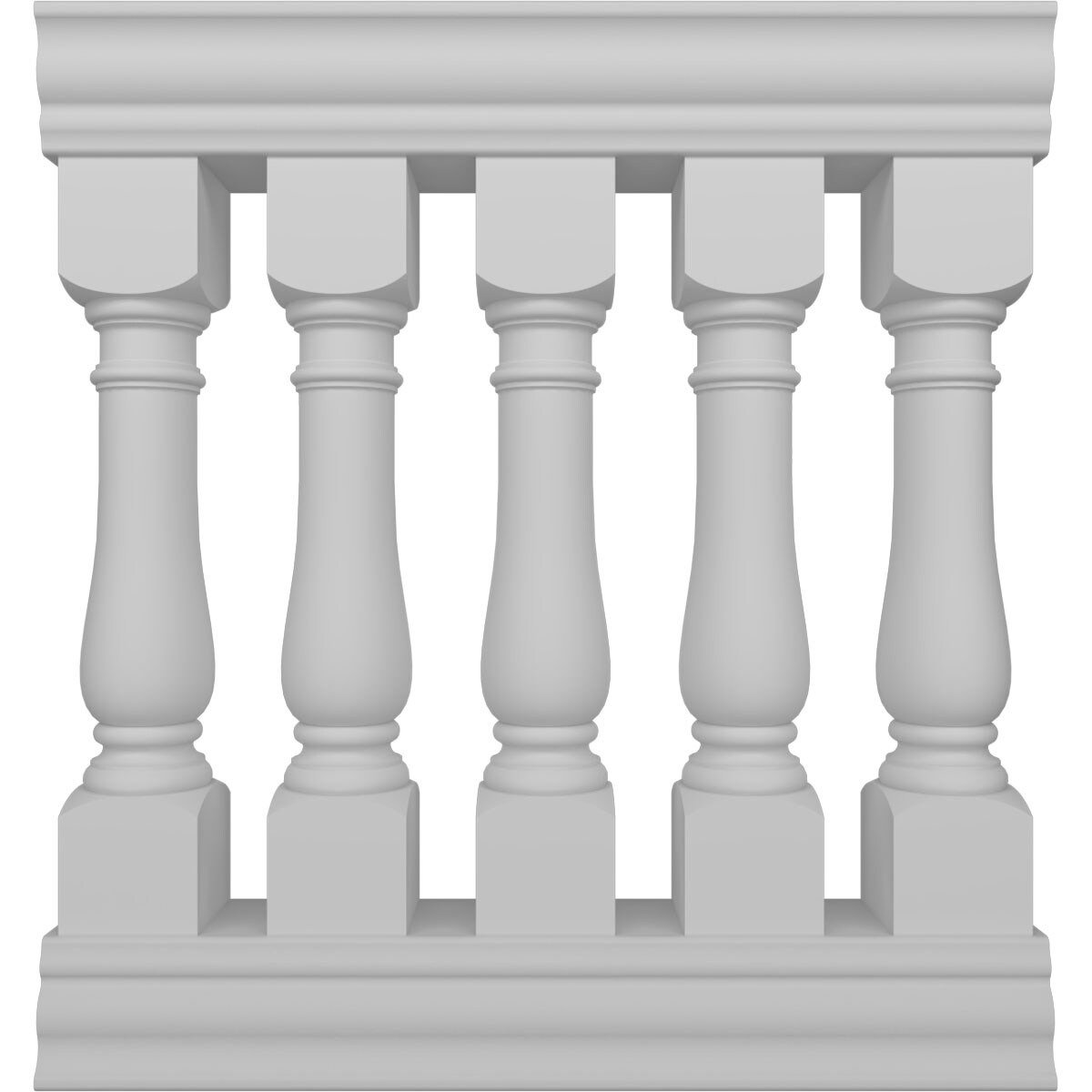 Ekena Millwork BALK42X036OXN FiberThane 3-Feet x 42-Inches Oxford Fiberglass Deck Rail Kit