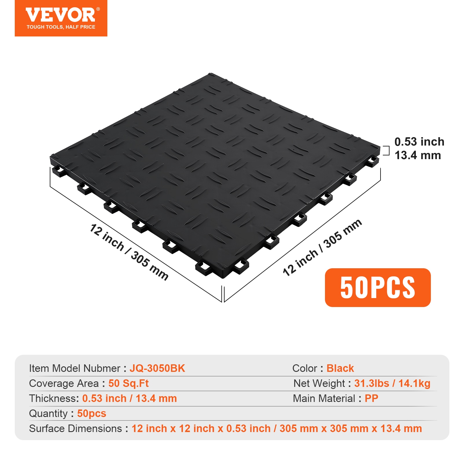 VEVOR PVCDB-BK50P000001V0 Garage-Vinyl-Tile - View #8