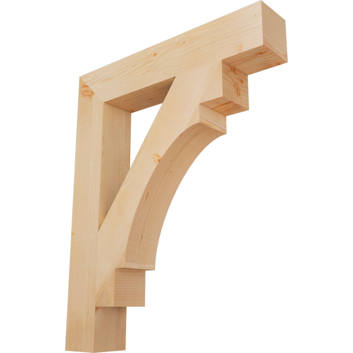 Ekena Millwork BKT06X34X42MRC05SDF Merced block smooth 5-1/2-in x 34-in x 42-in Douglas fir Brown Wood Standard bracket