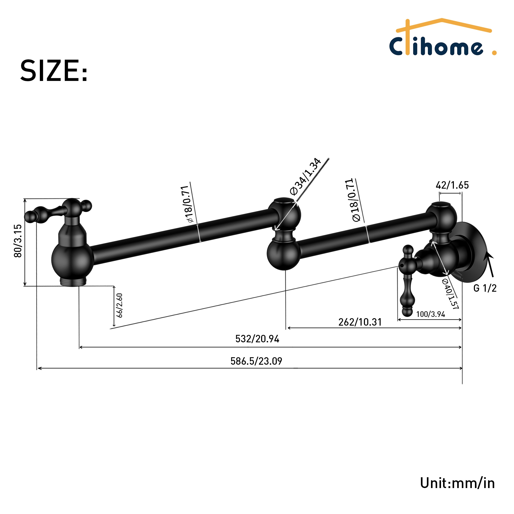 Clihome DG-KF45MB Kitchen-Faucets - View #5