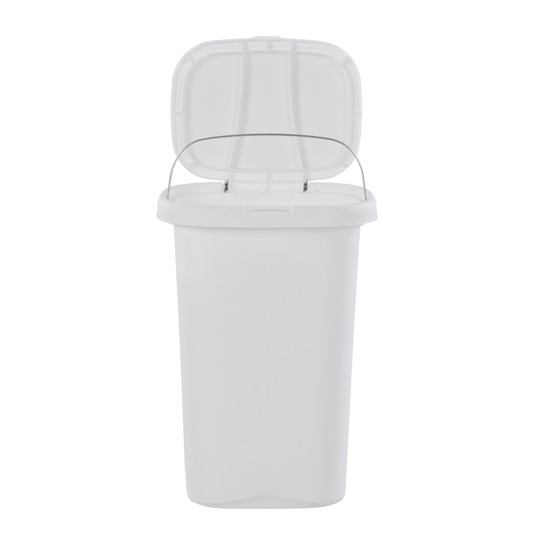 Hefty 13.5-Gallons White Plastic Kitchen Trash Can with Lid Indoor in the  Trash Cans department at