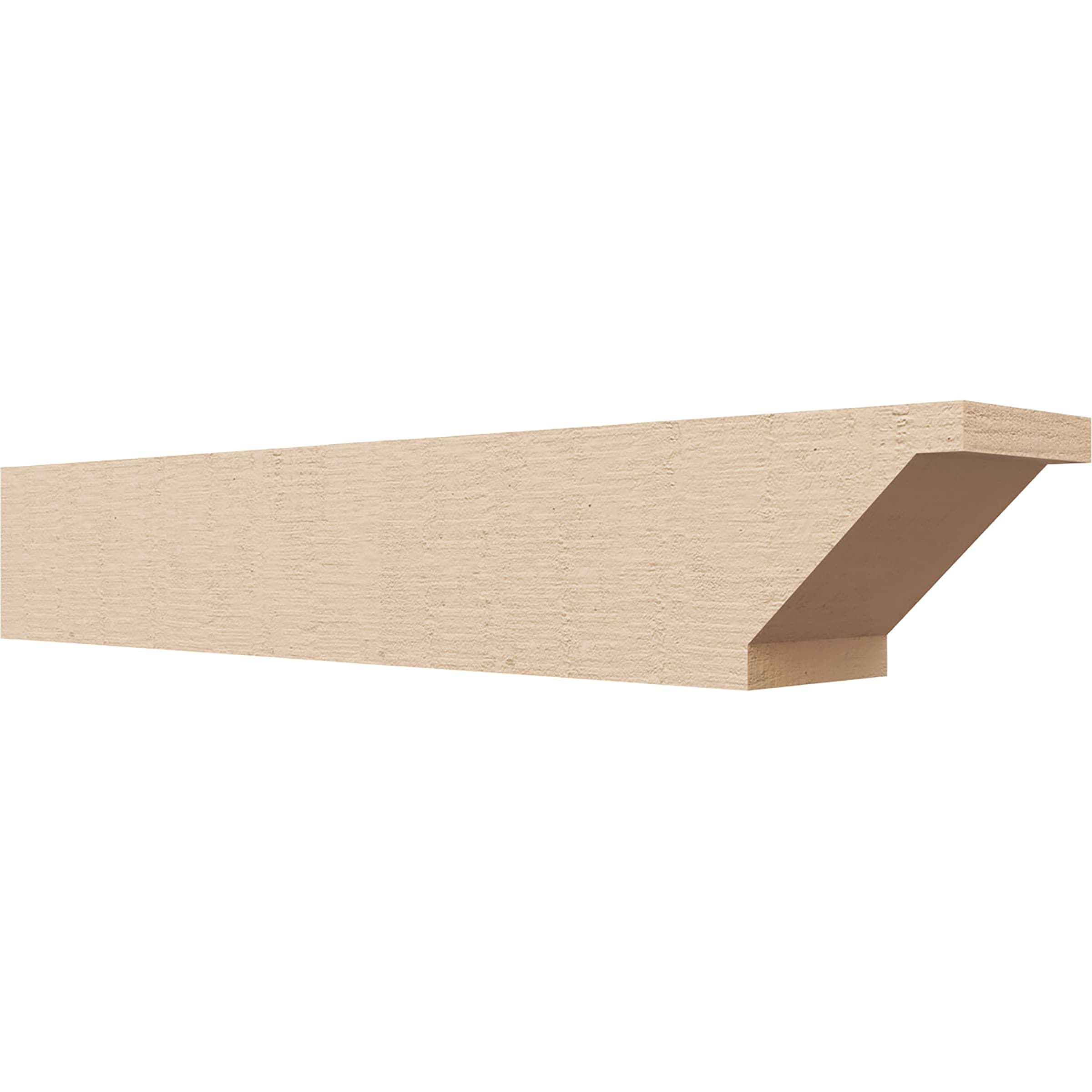 Ekena Millwork RFTU04X04X24BURRCPR Burlington Woodgrain 4-in x 4-in x 24-in Brown Urethane Standard bracket