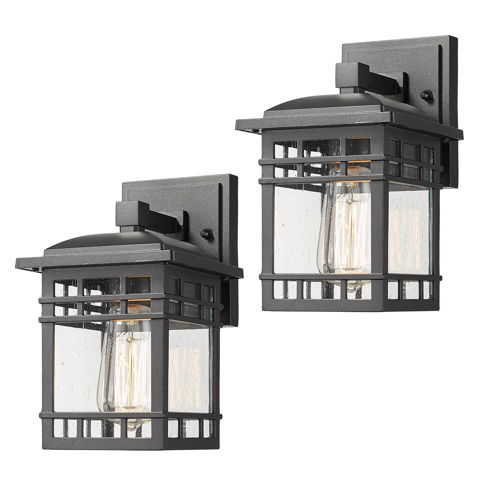 LTMATE LSXE228B-2PK BKDM 2 -Light 9.7-in H Matte Black Hardwired Outdoor Wall Light