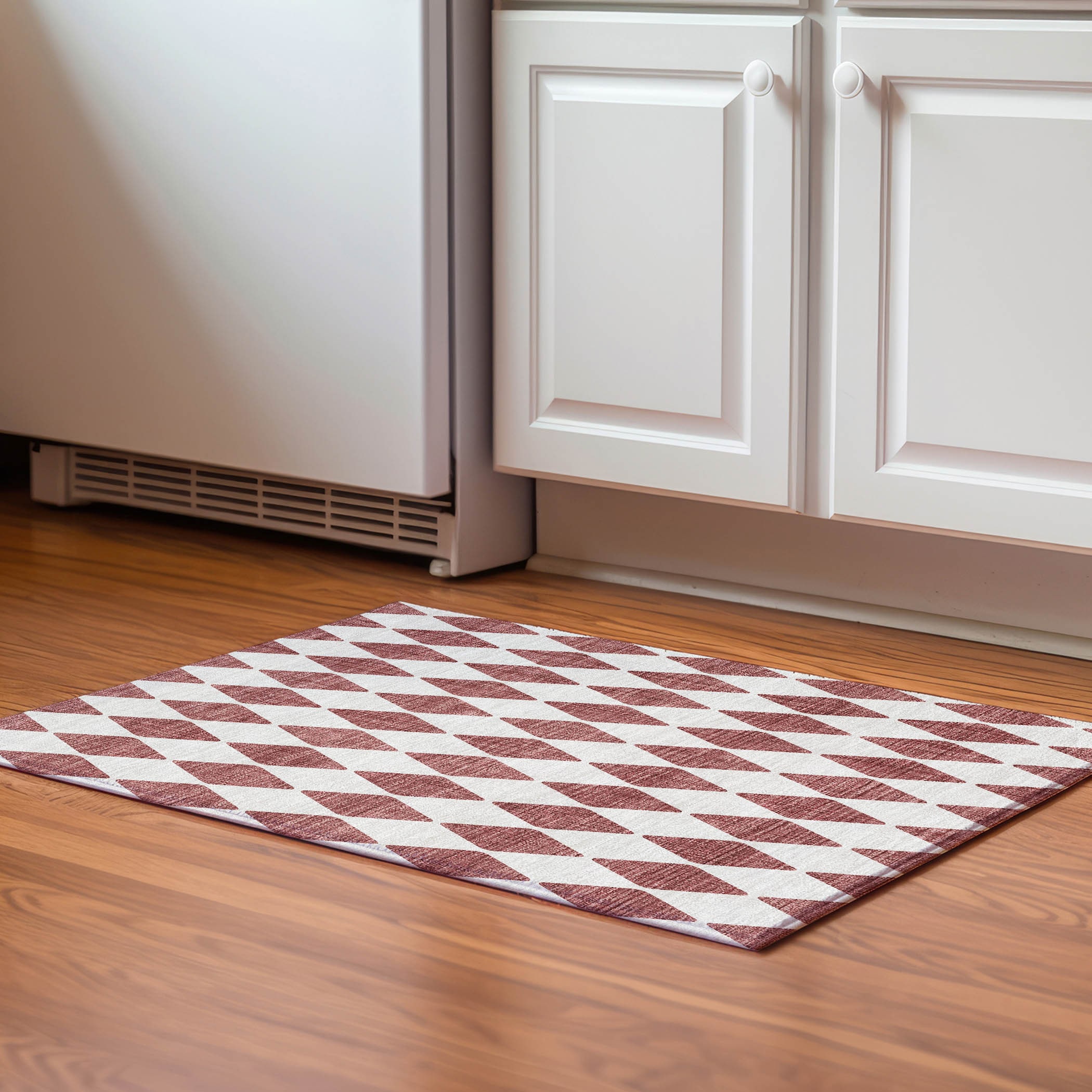 Addison Rugs AMF578BN20X30 Mayfield AMF578BN 2 x 3 (ft) Loomed Burgundy Rectangular Indoor Geometric Machine washable Pet Friendly Area rug