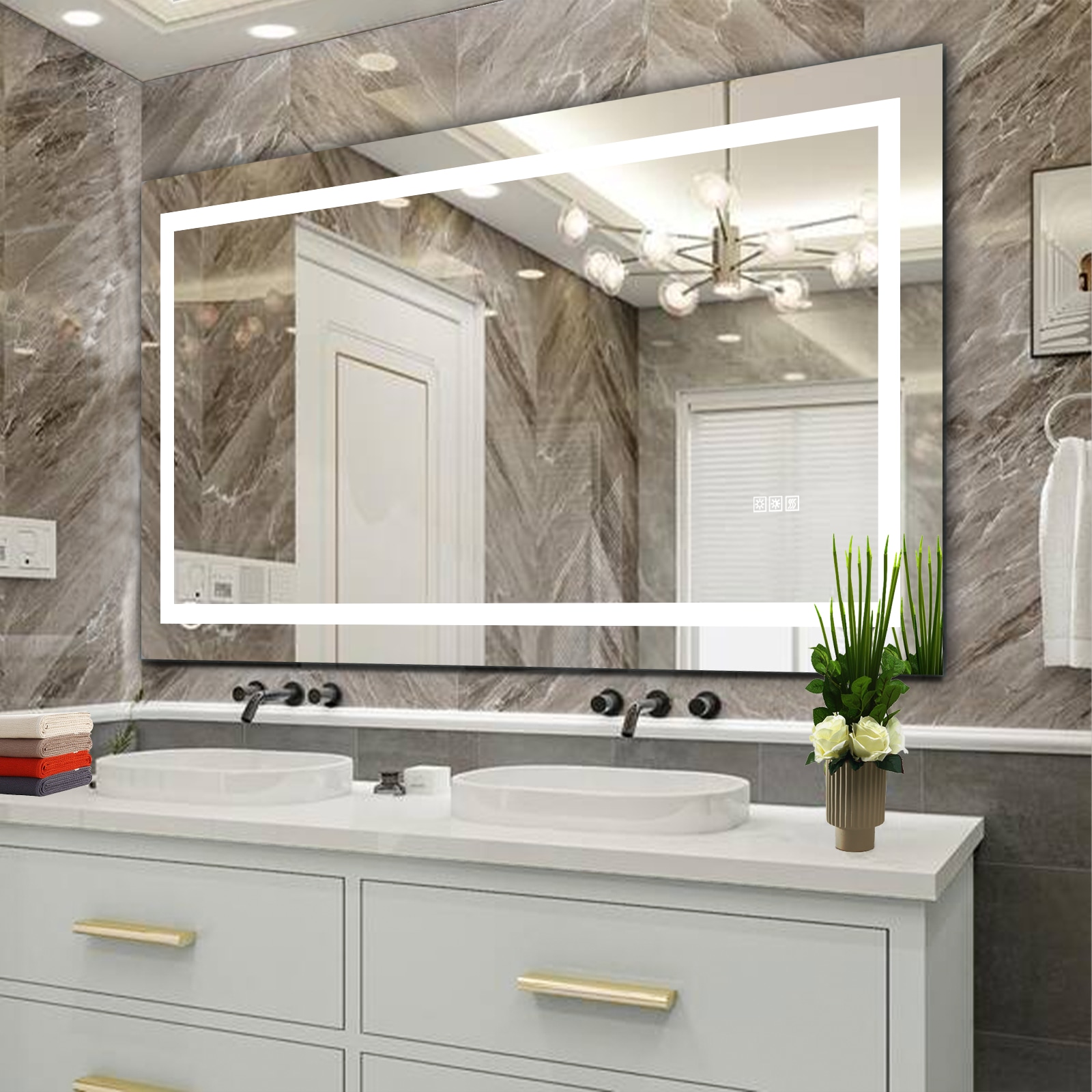 LOVMOR SF-Y-W134070939 Framed-Bath-Mirrors - View #3